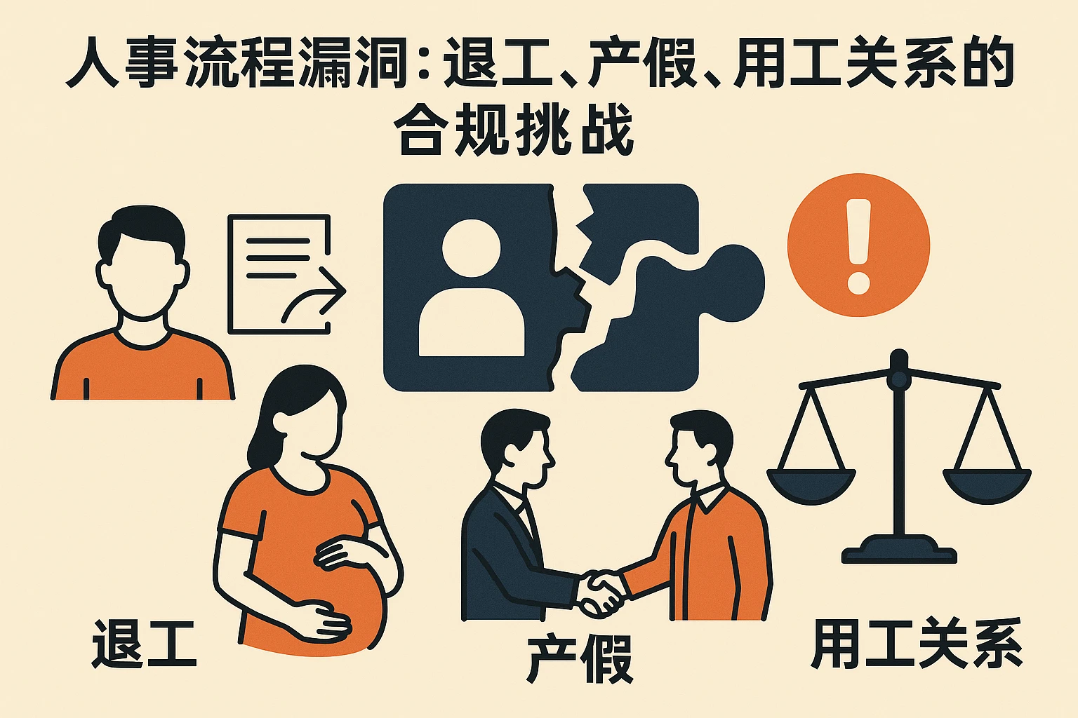 人事流程漏洞：退工、产假、用工关系的合规挑战