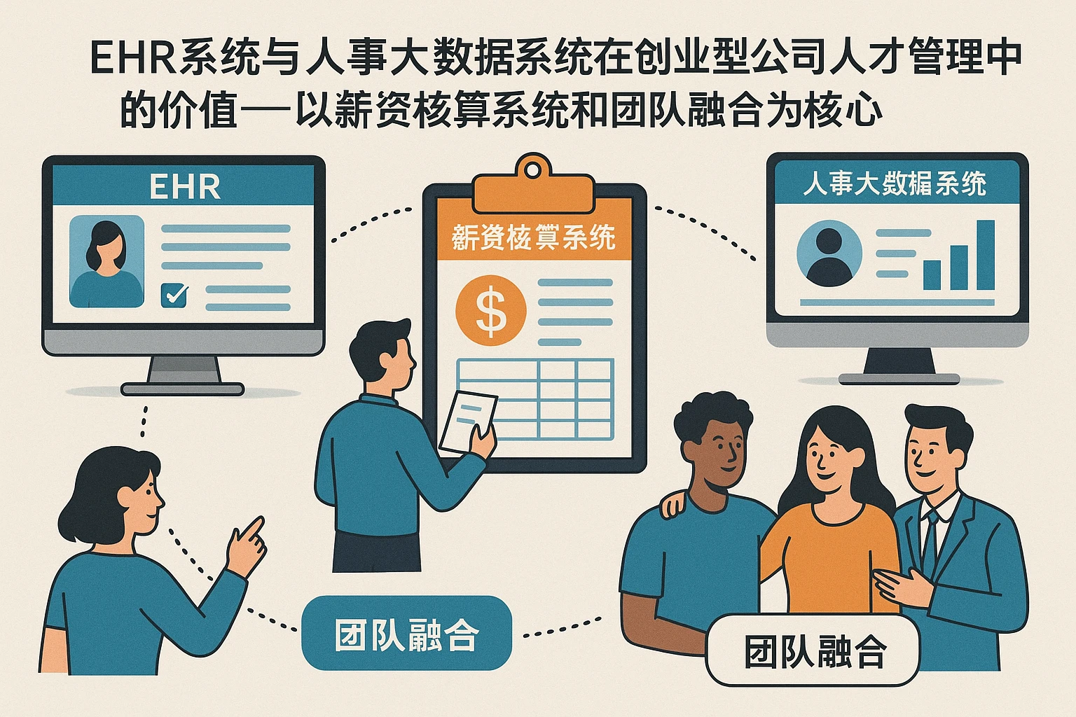 EHR系统与人事大数据系统在创业型公司人才管理中的价值——以薪资核算系统和团队融合为核心