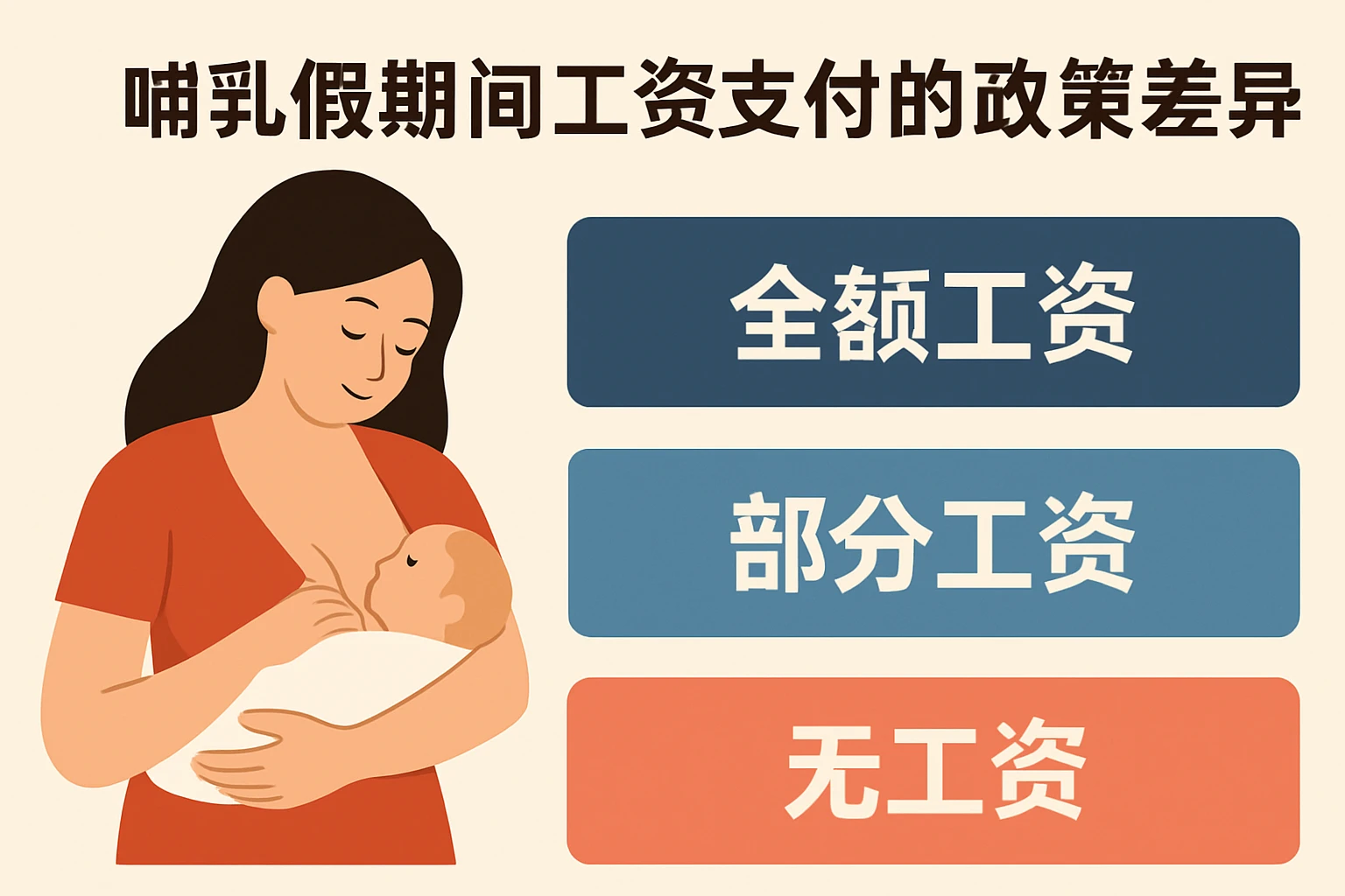 1.2 哺乳假期间工资支付的政策差异