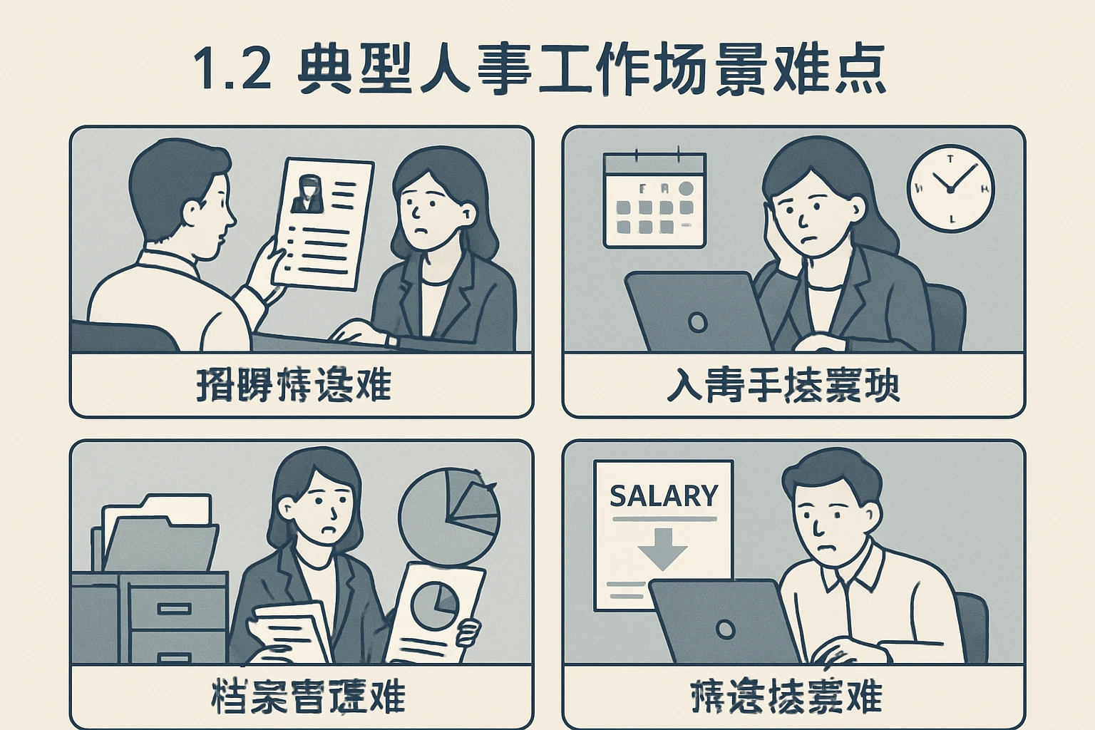 1.2 典型人事工作场景难点