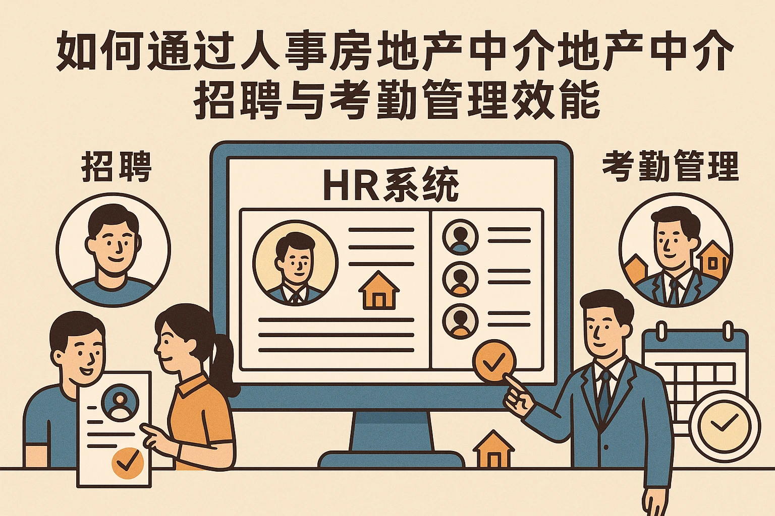 如何通过人事系统提升小众房地产中介的招聘与考勤管理效能