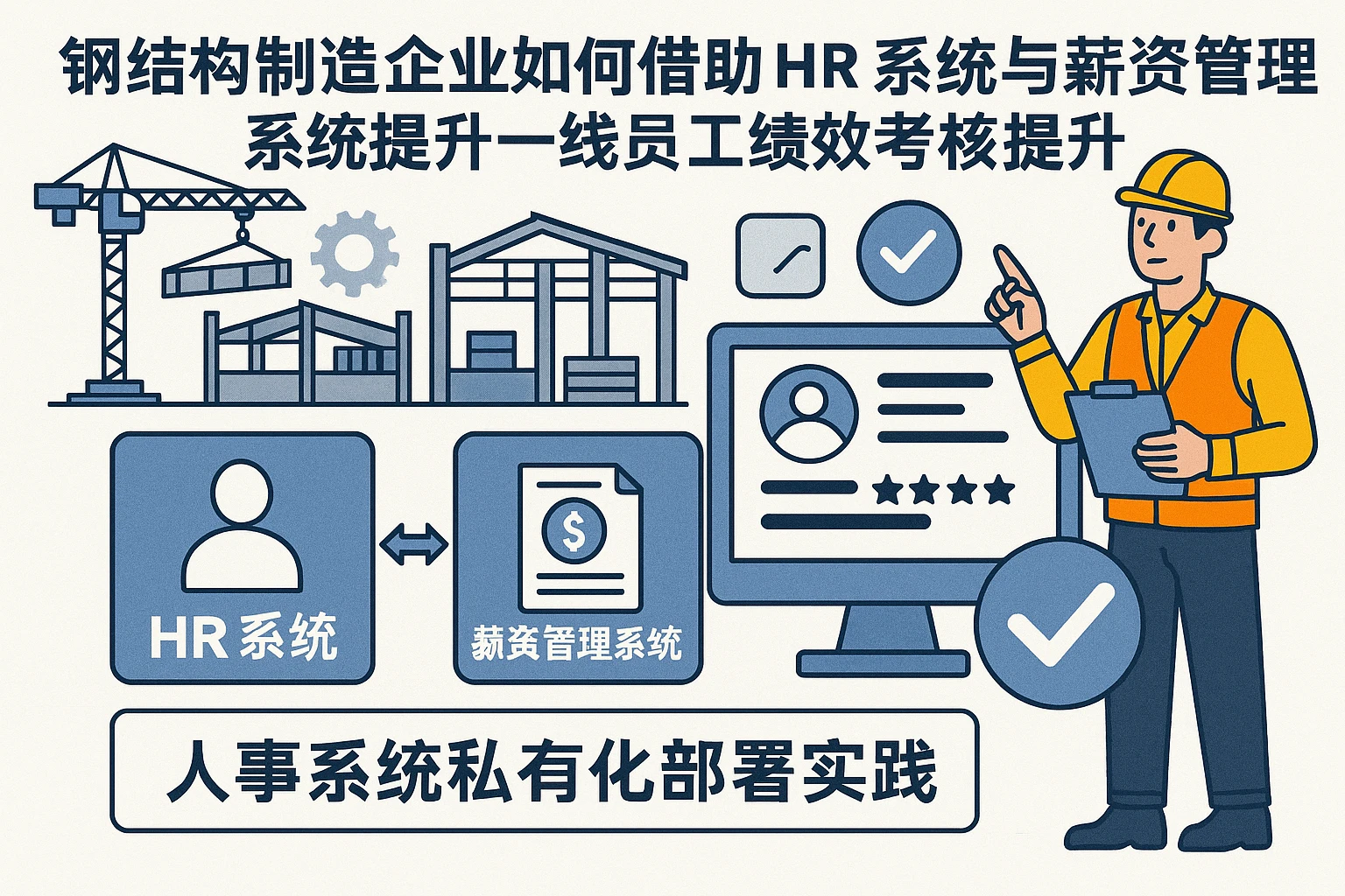钢结构制造企业如何借助HR系统与薪资管理系统提升一线员工绩效考核:人事系统私有化部署实践