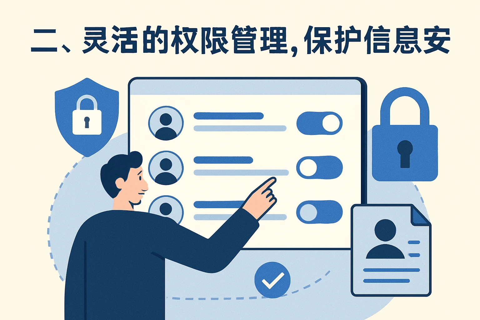 二、灵活的权限管理，保护信息安全