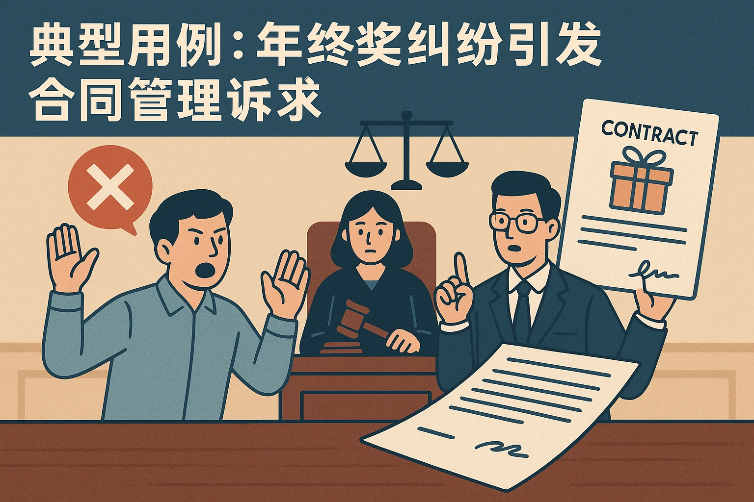 典型用例：年终奖纠纷引发的合同管理诉求