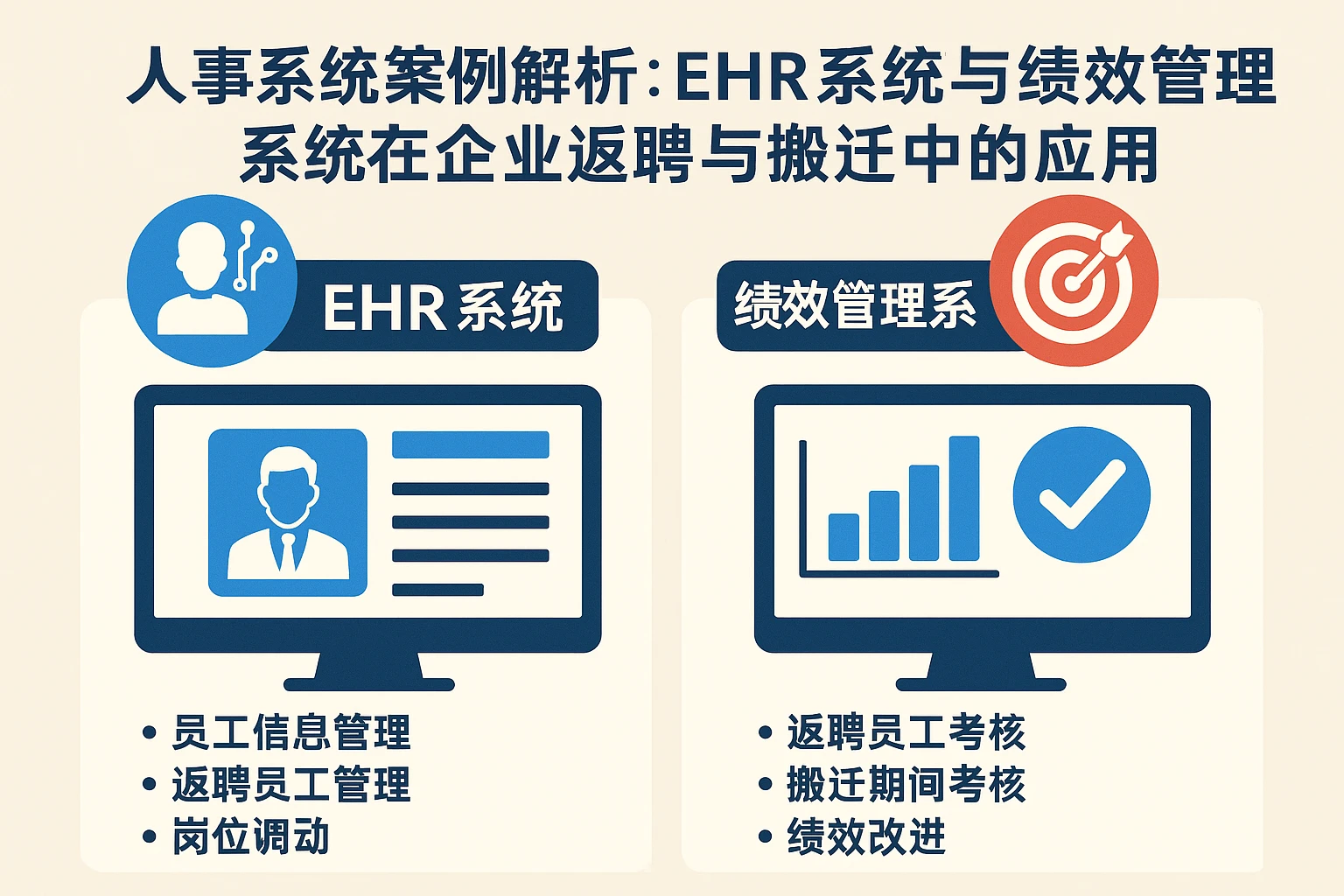 人事系统案例解析：EHR系统与绩效管理系统在企业返聘与搬迁中的应用