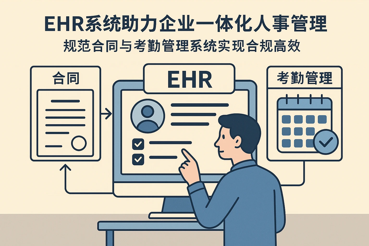 EHR系统助力企业一体化人事管理，规范合同与考勤管理系统实现合规高效