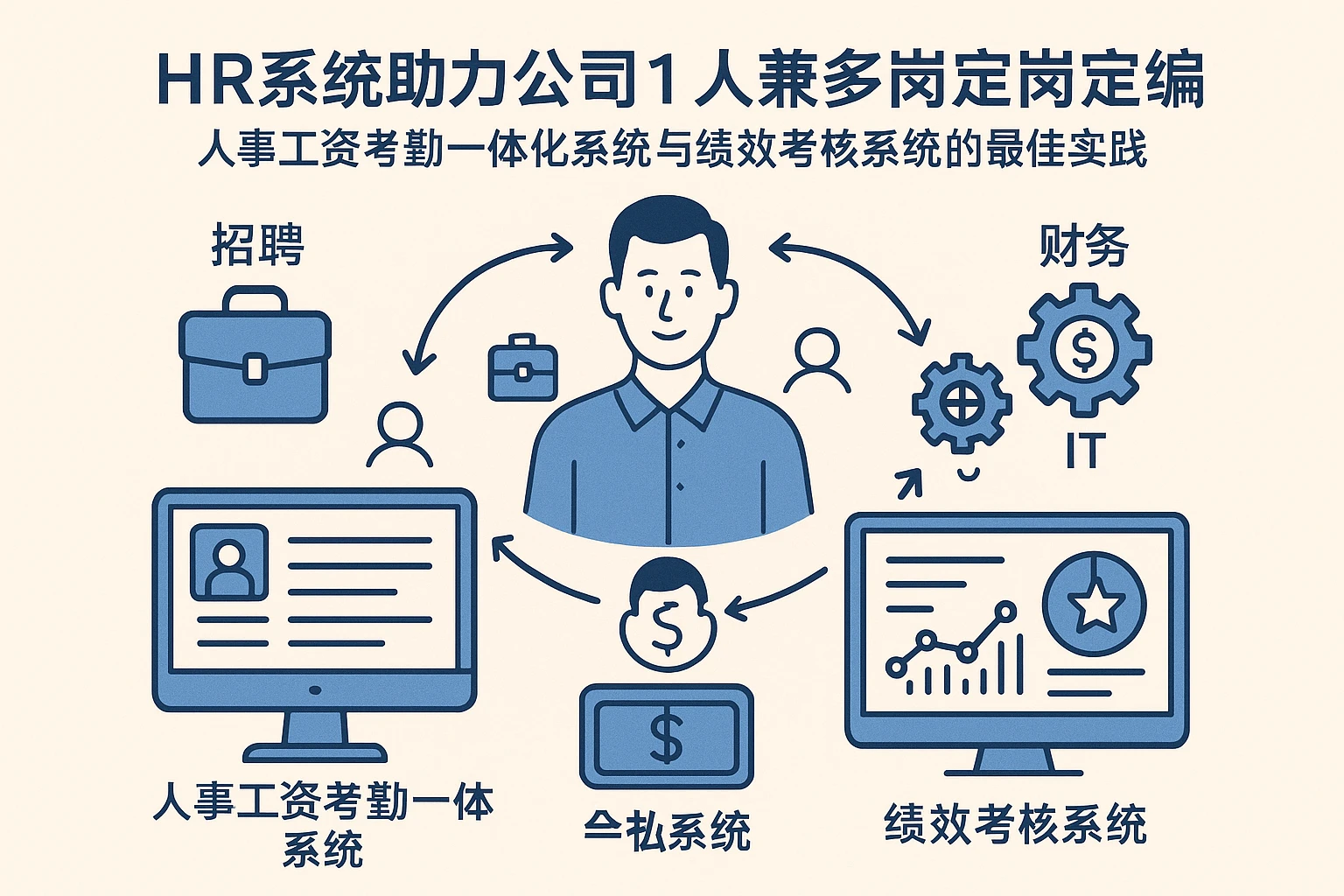 HR系统助力公司1人兼多岗定岗定编——人事工资考勤一体化系统与绩效考核系统的最佳实践