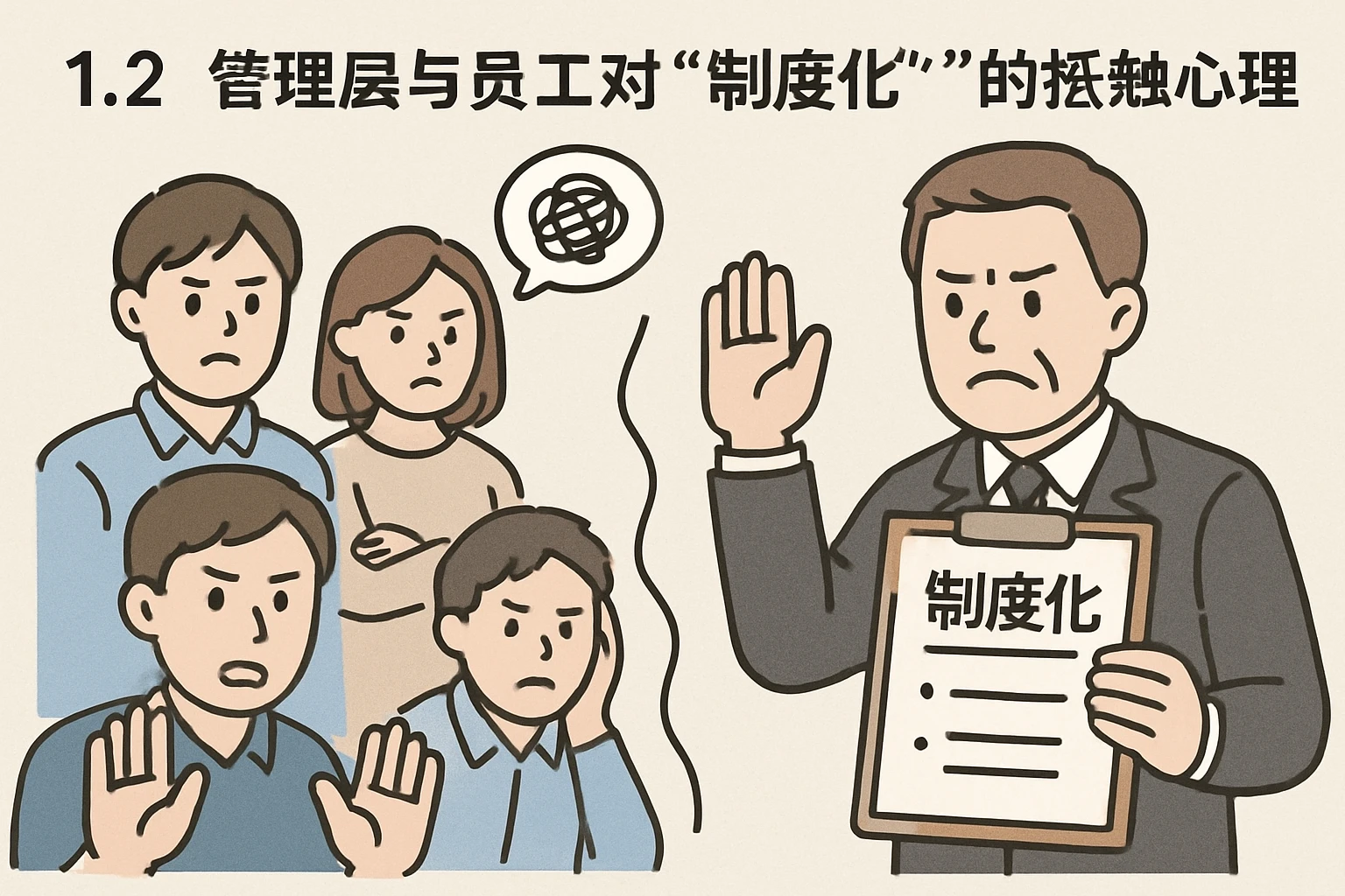 1.2 管理层与员工对“制度化”的抵触心理