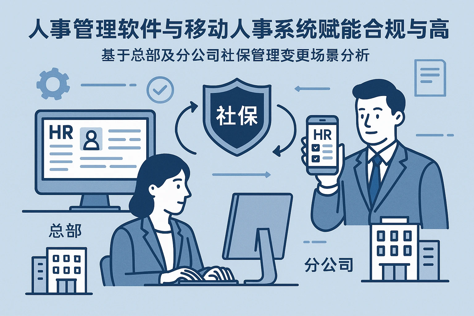 人事管理软件与移动人事系统赋能合规与高效业务：基于总部及分公司社保管理变更场景分析