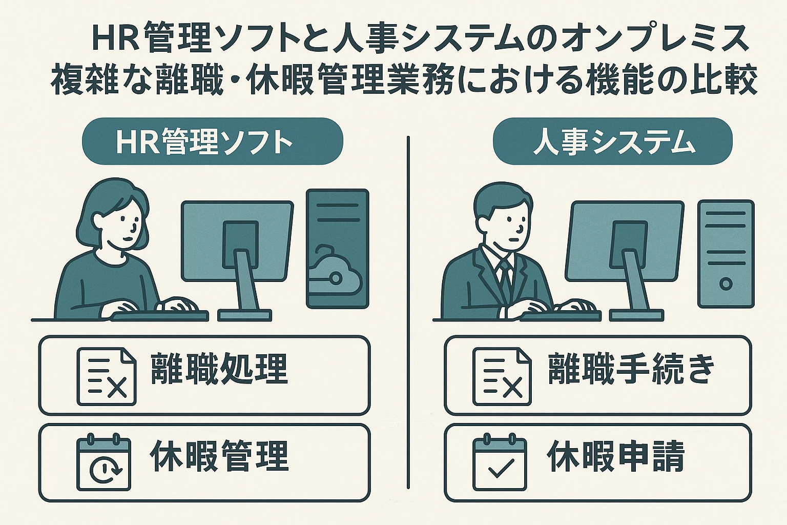 深度解析HR管理软件与人事系统本地部署：复杂离职与假期管理场景下的人事系统功能比较