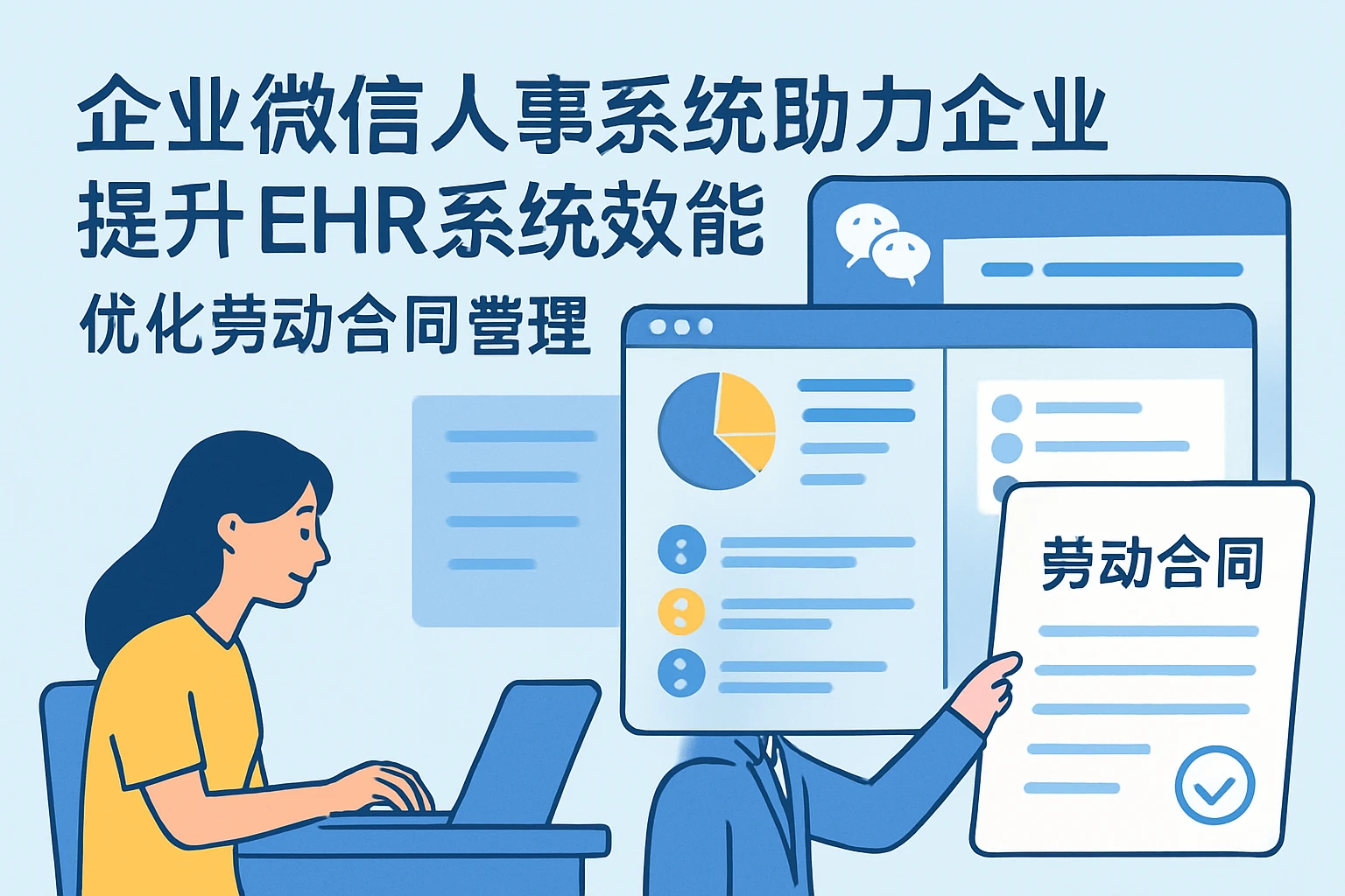 企业微信人事系统助力企业提升EHR系统效能，优化劳动合同管理