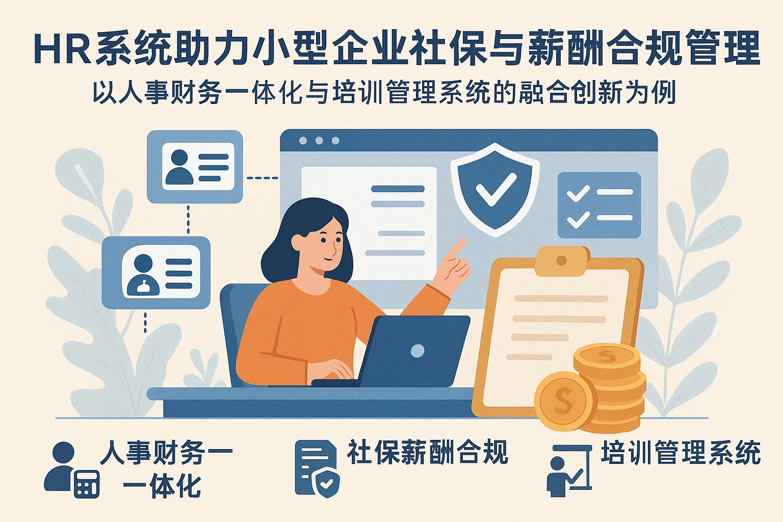 HR系统助力小型企业社保与薪酬合规管理——以人事财务一体化与培训管理系统的融合创新为例