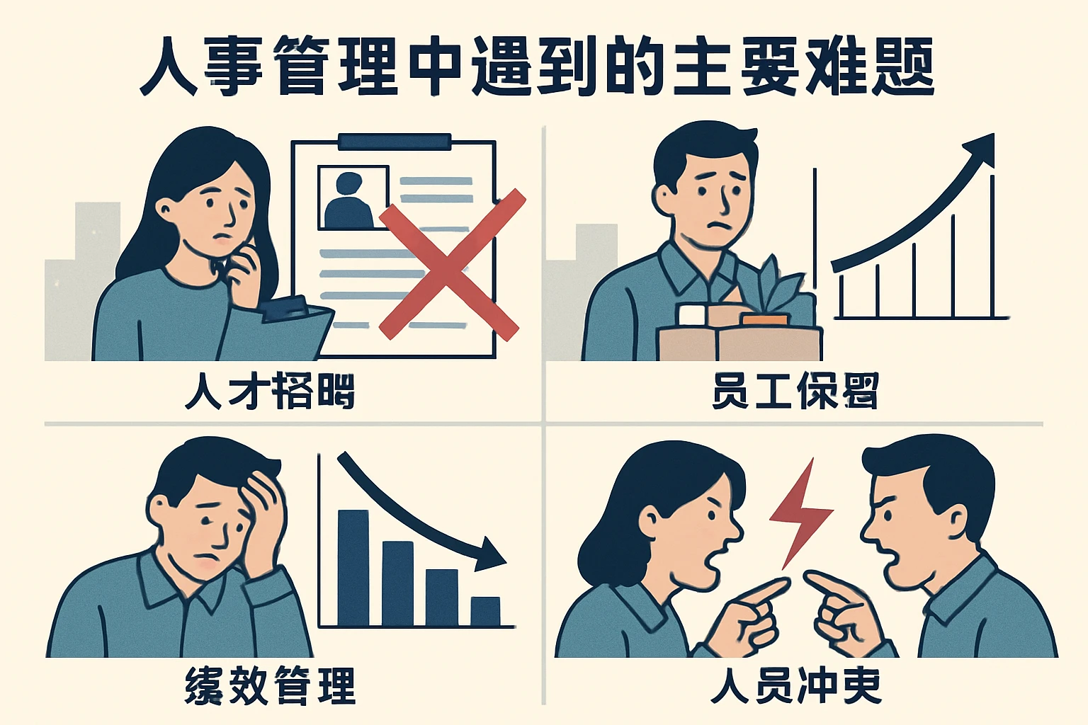 人事管理中遇到的主要难题