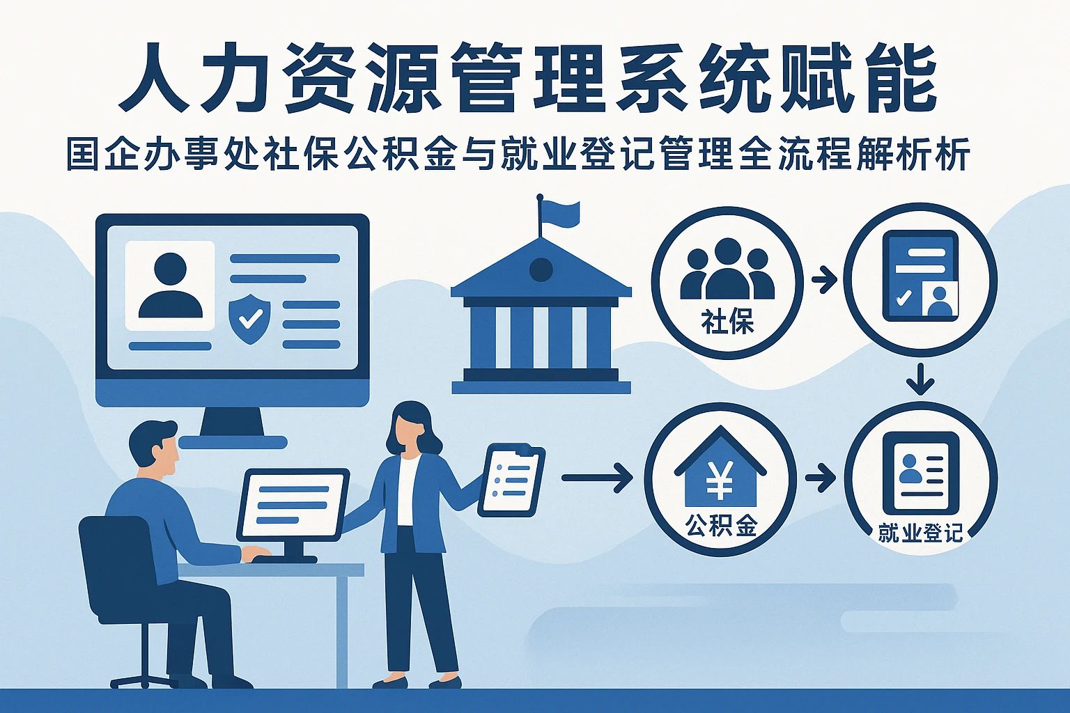 人力资源管理系统赋能国企办事处社保公积金与就业登记管理全流程解析