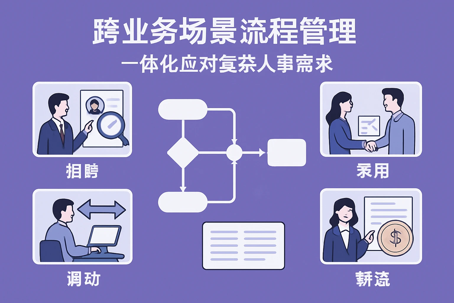 跨业务场景流程管理：一体化应对复杂人事需求