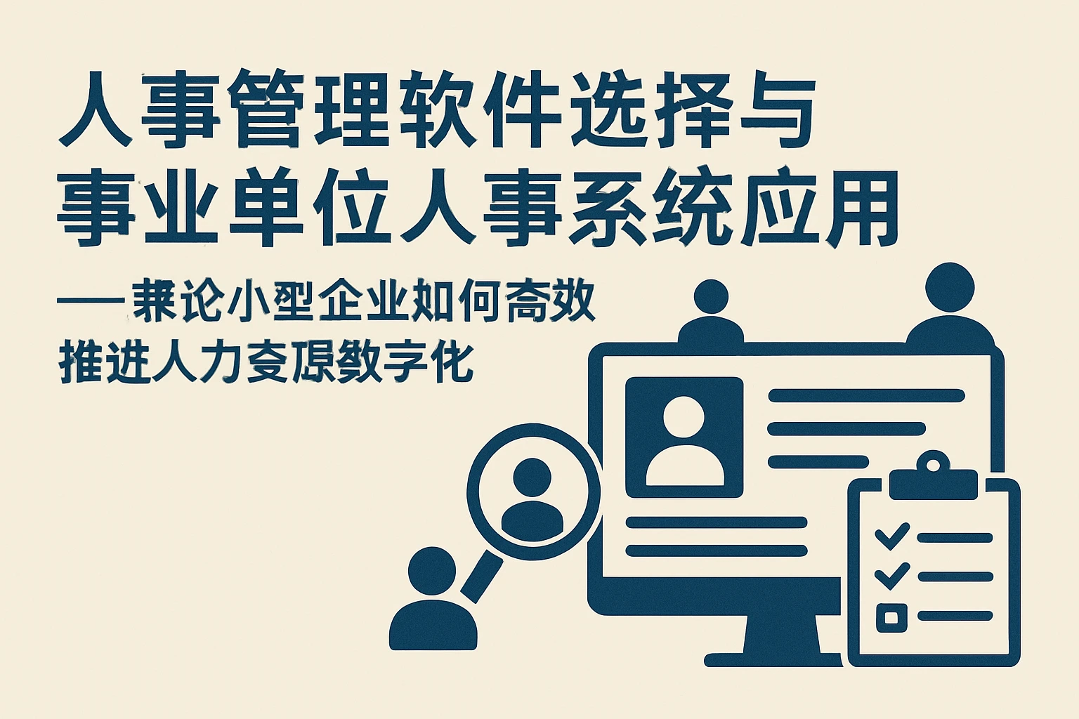 人事管理软件选择与事业单位人事系统应用——兼论小型企业如何高效推进人力资源数字化
