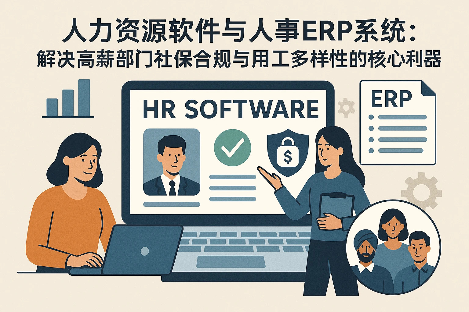 人力资源软件与人事ERP系统：解决高薪部门社保合规与用工多样性的核心利器