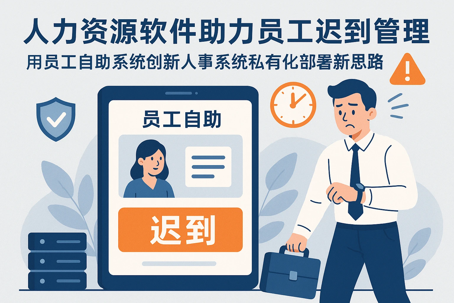 人力资源软件助力员工迟到管理：用员工自助系统创新人事系统私有化部署新思路