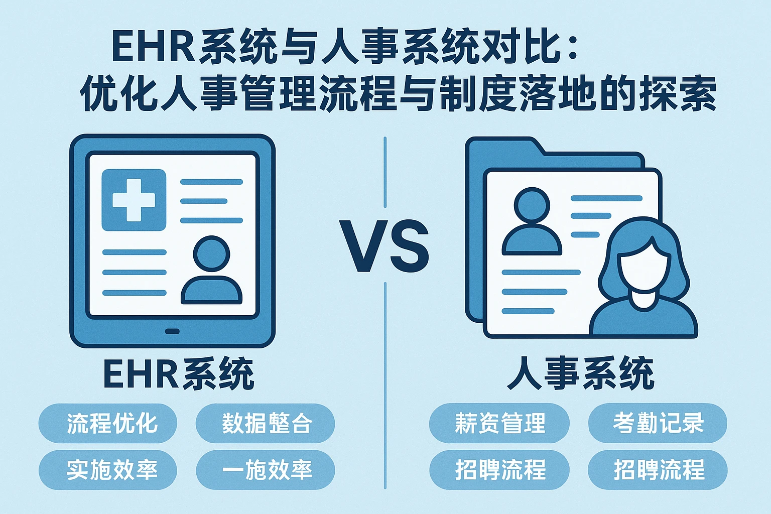 EHR系统与人事系统对比：优化人事管理流程与制度落地的探索