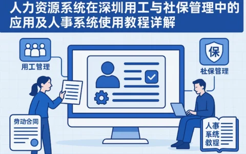 人力资源系统在深圳用工与社保管理中的应用及人事系统使用教程详解