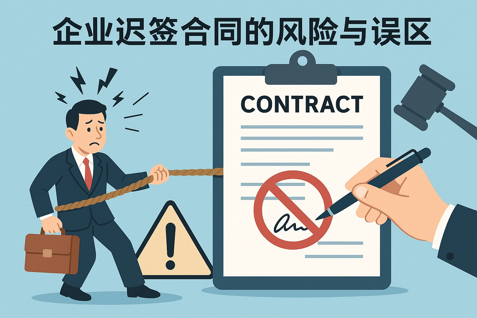 2. 企业迟签合同的风险与误区