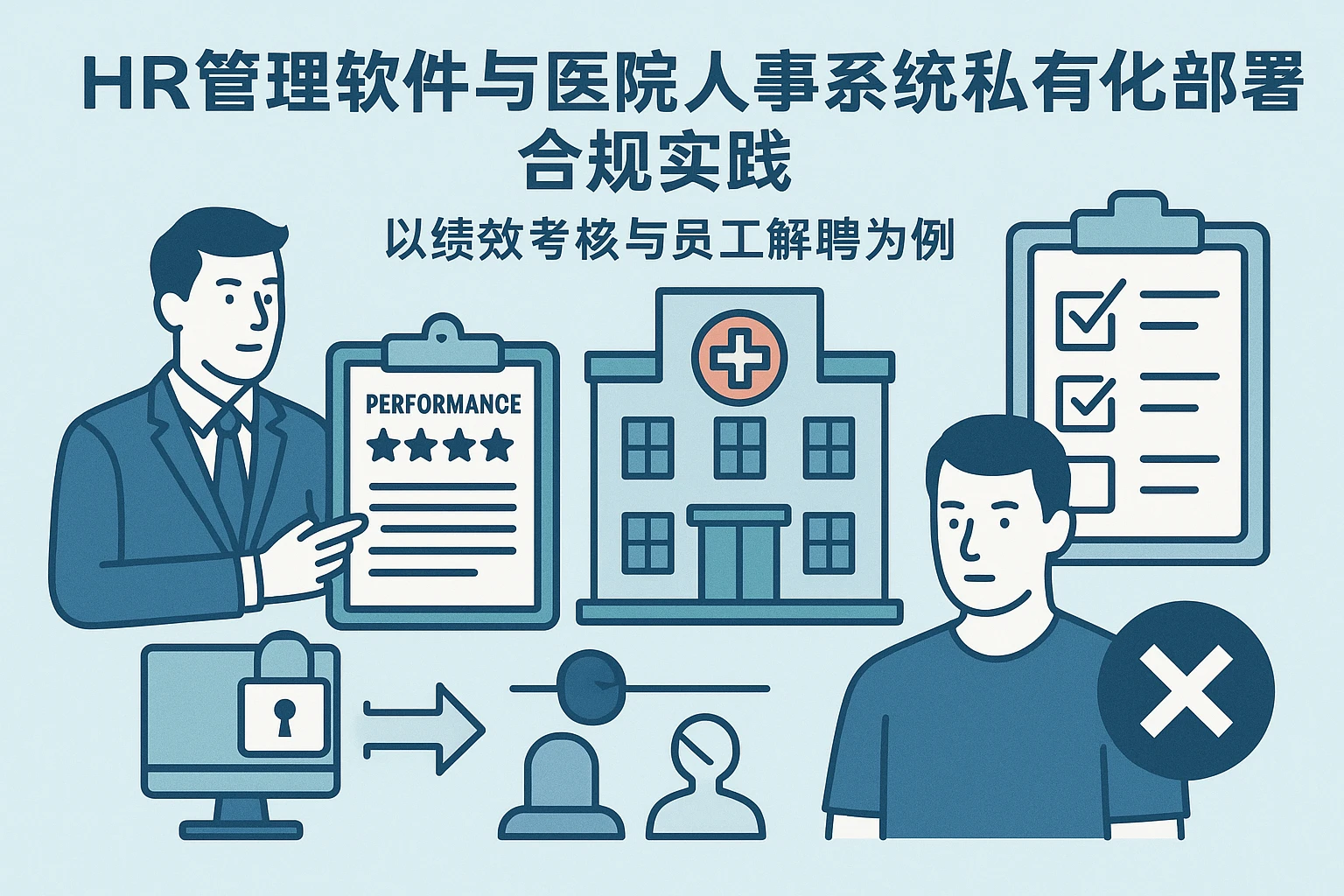 HR管理软件与医院人事系统私有化部署的合规实践：以绩效考核与员工解聘为例