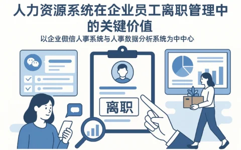人力资源系统在企业员工离职管理中的关键价值——以企业微信人事系统与人事数据分析系统为中心