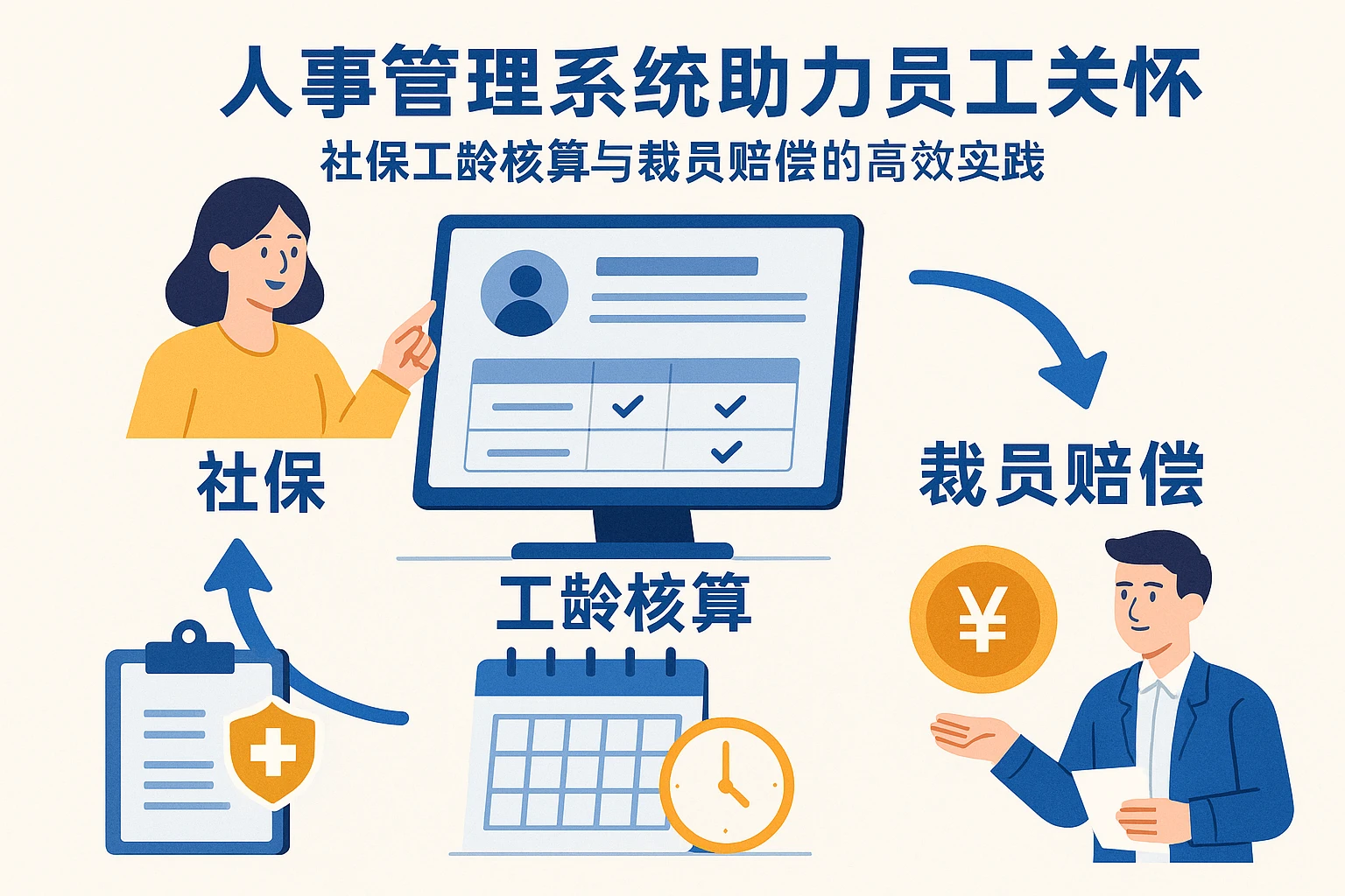 人事管理系统助力员工关怀：社保工龄核算与裁员赔偿的高效实践