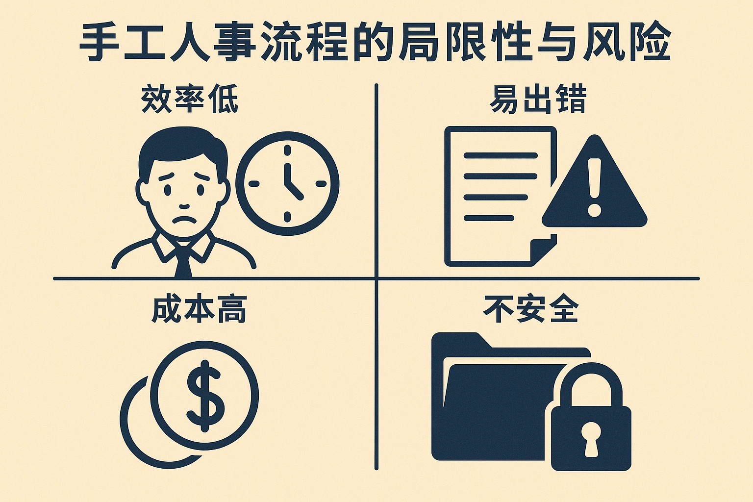 手工人事流程的局限性与风险
