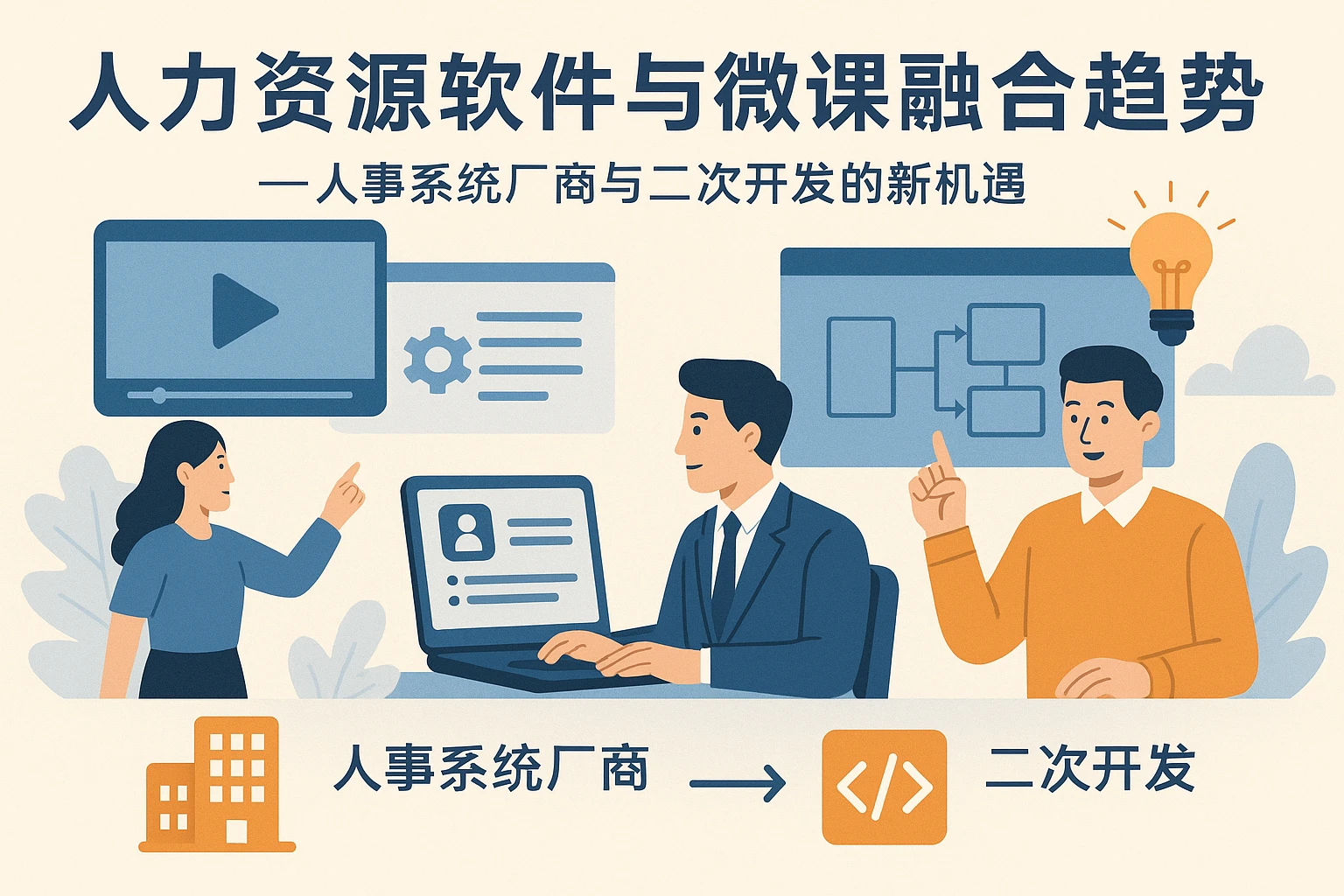 人力资源软件与微课融合趋势——人事系统厂商与二次开发的新机遇
