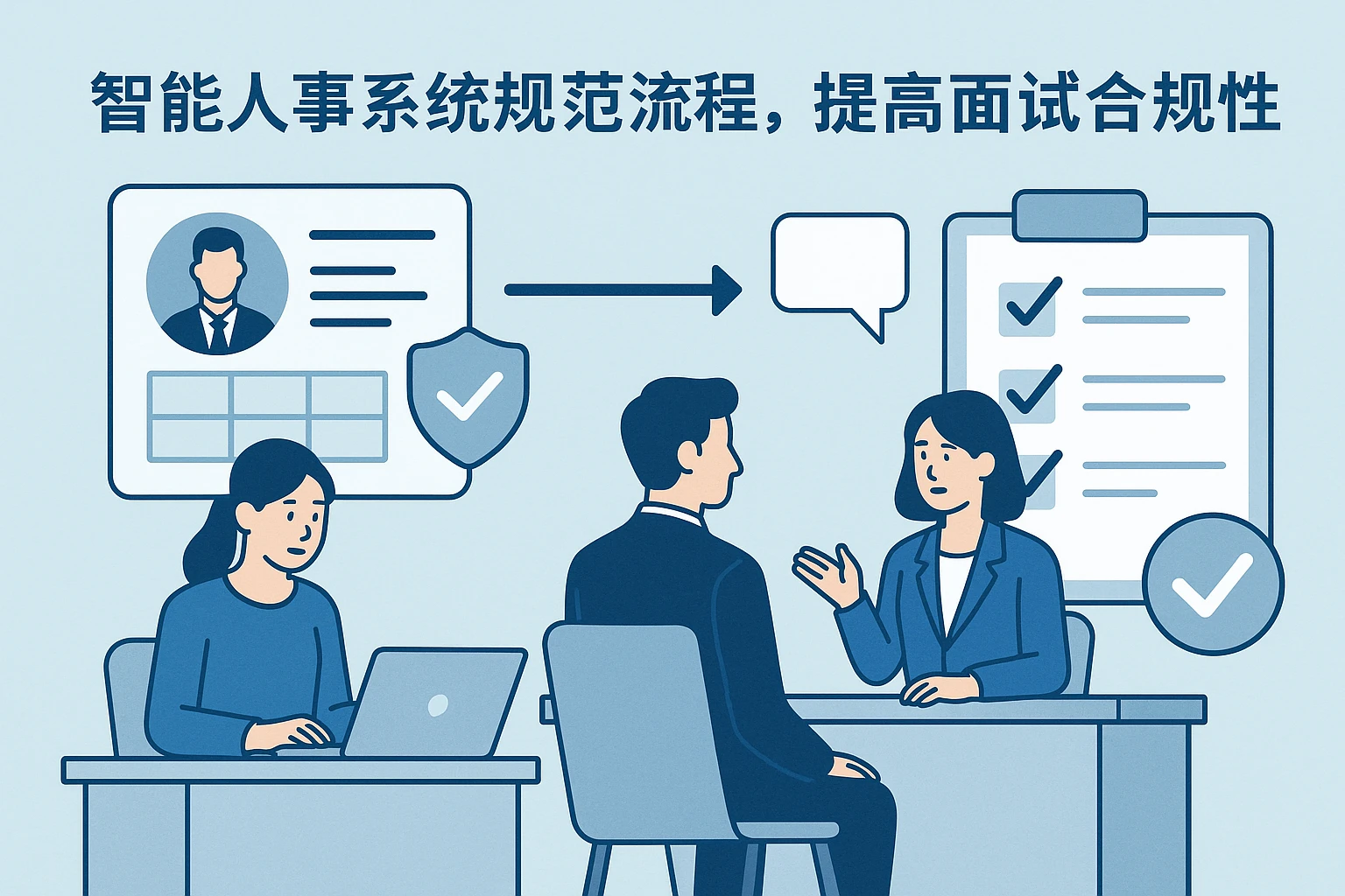智能人事系统规范流程，提高面试合规性