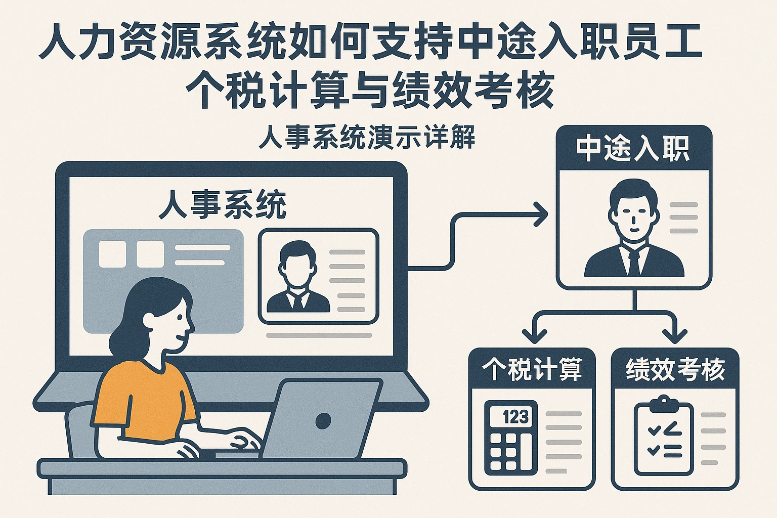 人力资源系统如何支持中途入职员工个税计算与绩效考核：人事系统演示详解
