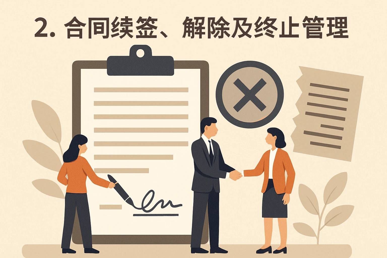 2. 合同续签、解除及终止管理