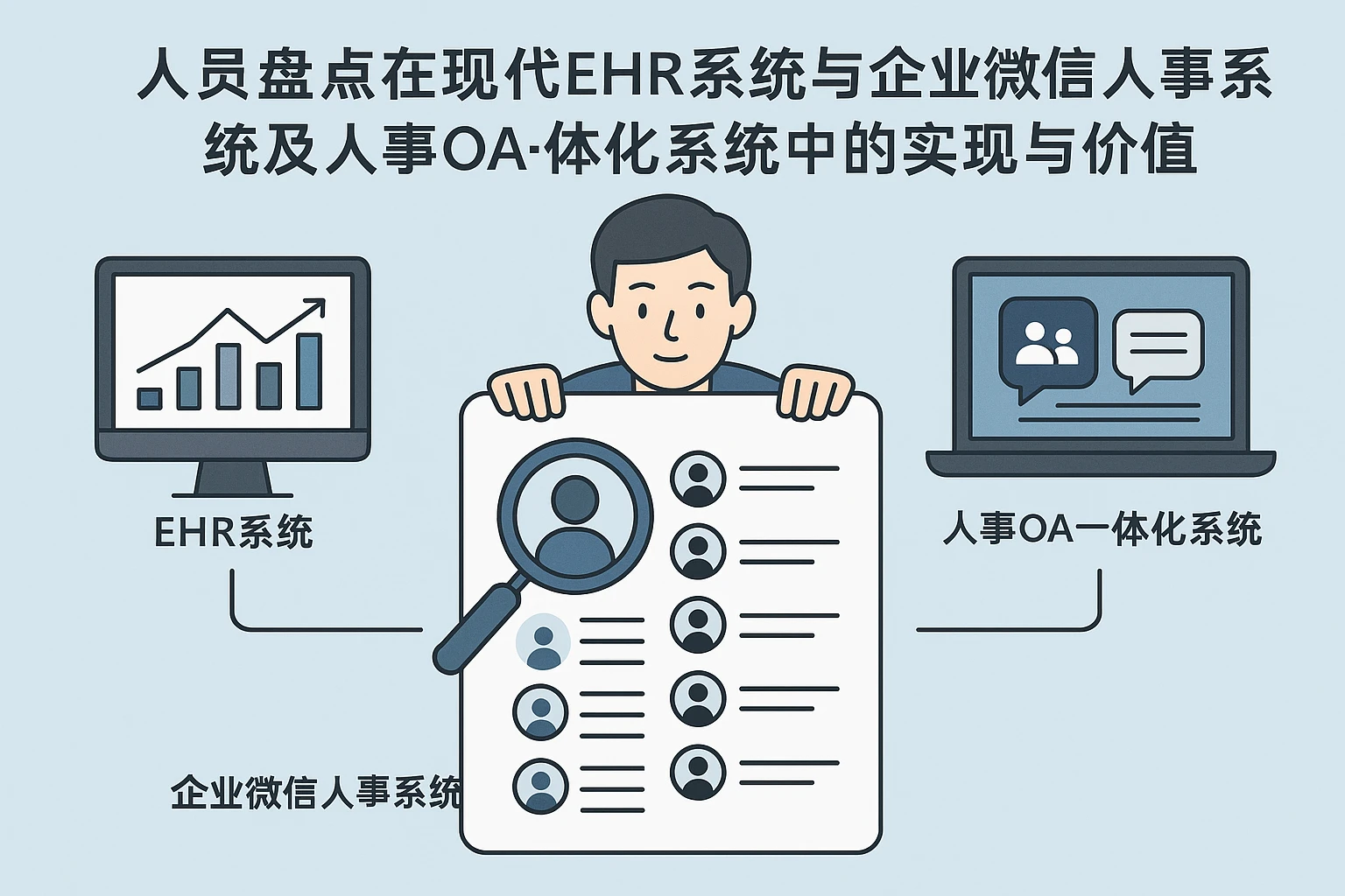 人员盘点在现代EHR系统与企业微信人事系统及人事OA一体化系统中的实现与价值