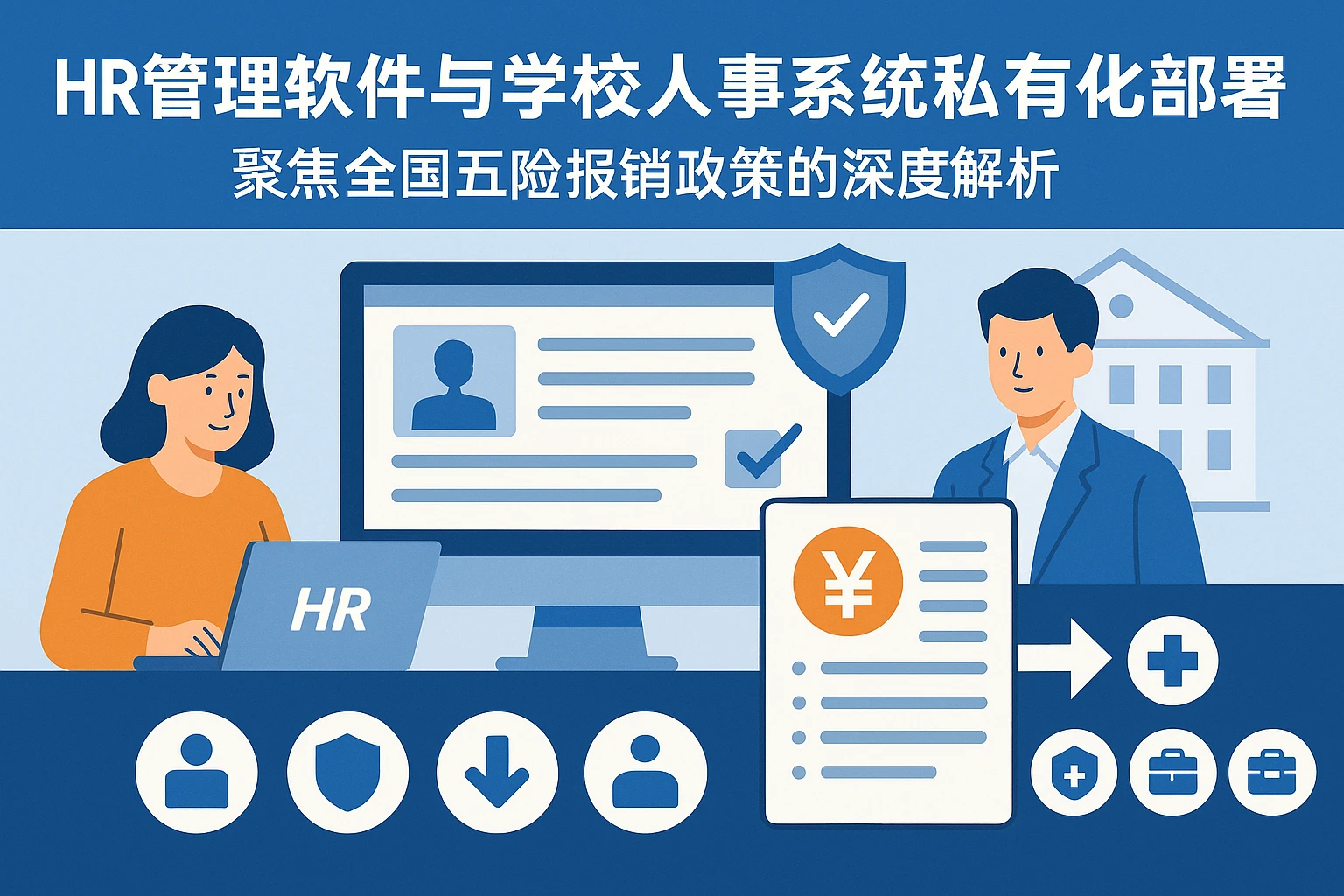 HR管理软件与学校人事系统私有化部署：聚焦全国五险报销政策的深度解析
