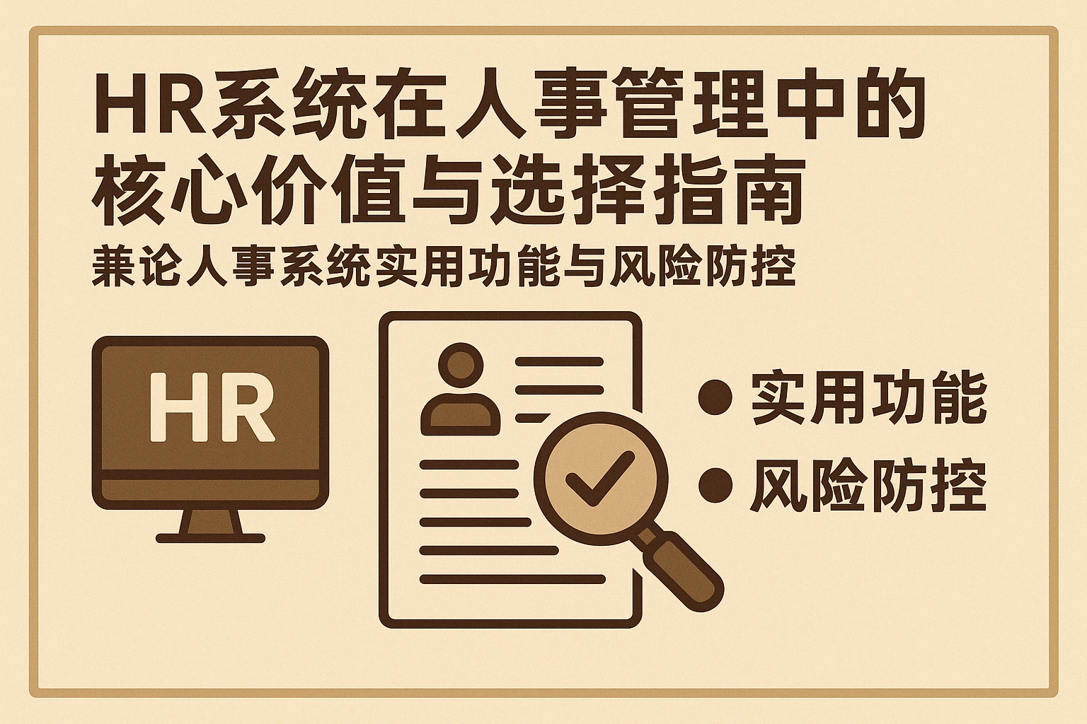 HR系统在人事管理中的核心价值与选择指南——兼论人事系统实用功能与风险防控