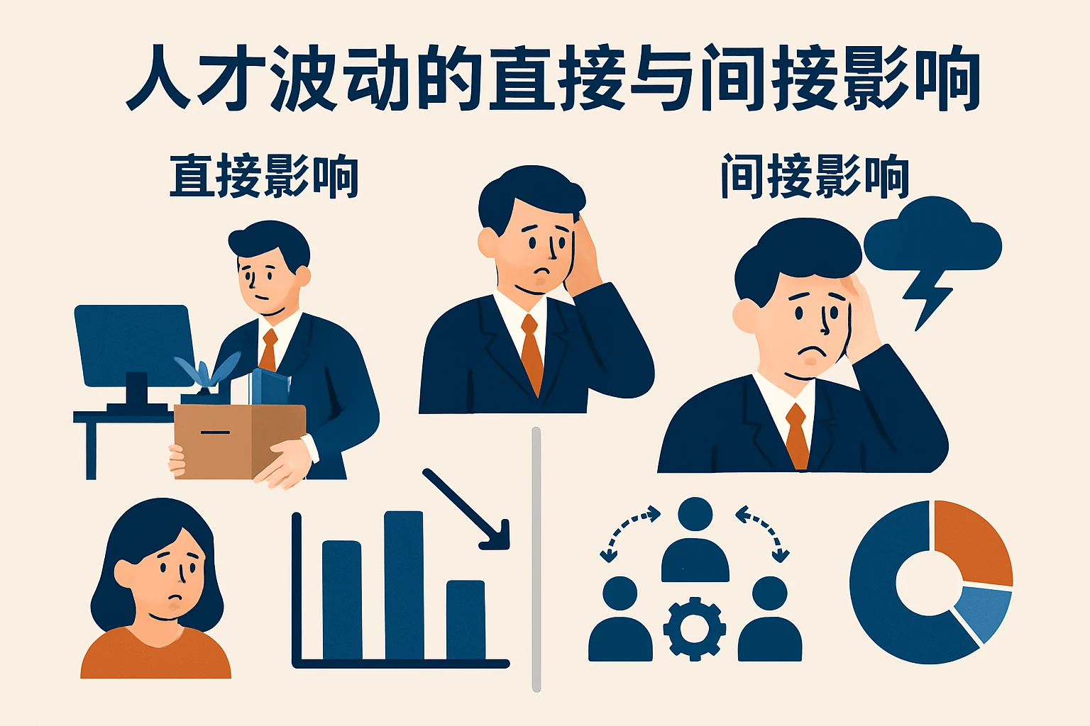 人才波动的直接与间接影响