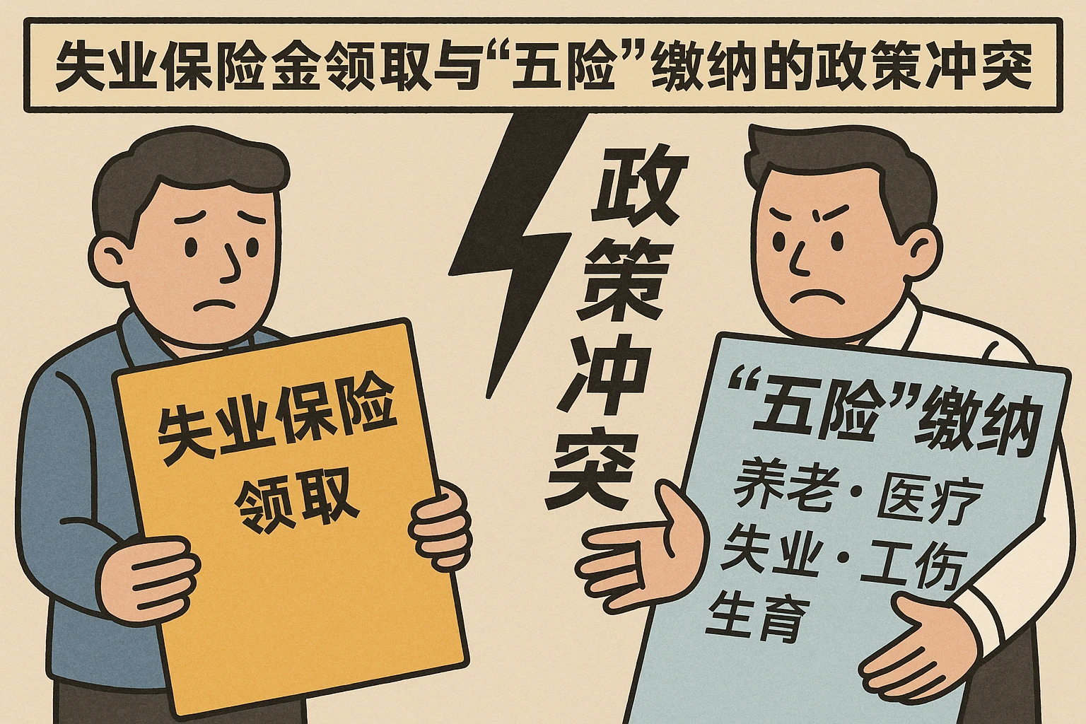 失业保险金领取与“五险”缴纳的政策冲突