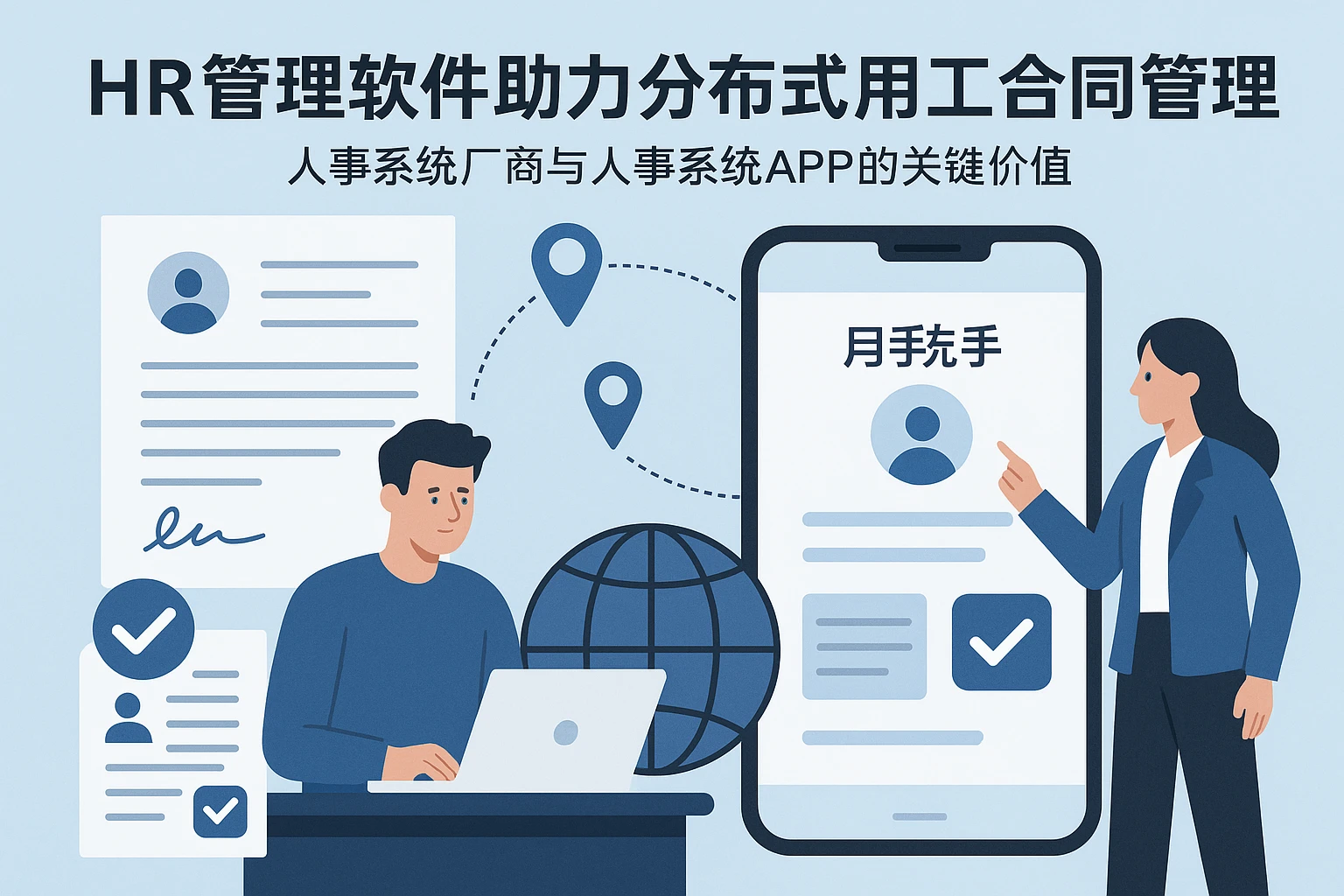 HR管理软件助力分布式用工合同管理：人事系统厂商与人事系统APP的关键价值