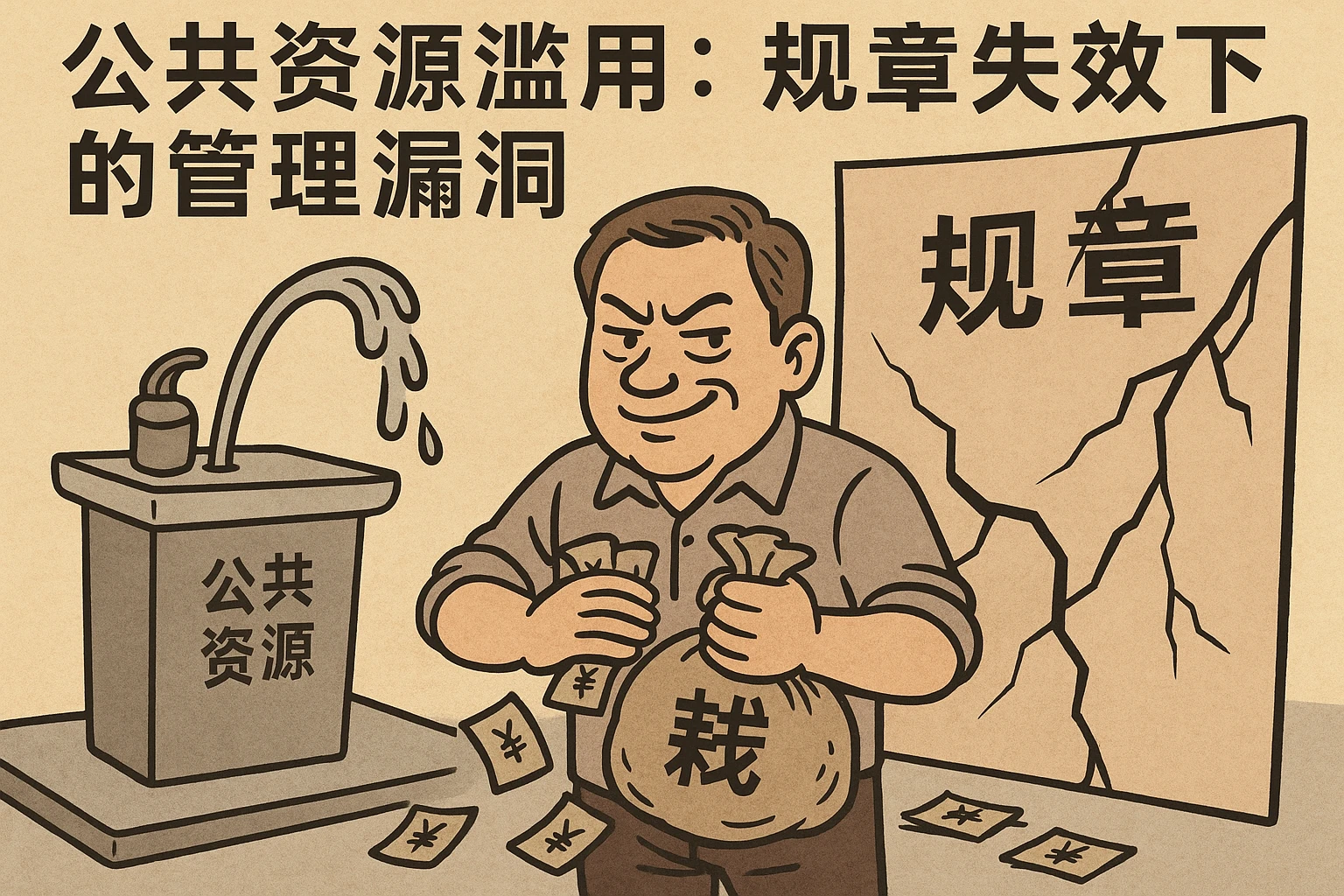 公共资源滥用：规章失效下的管理漏洞