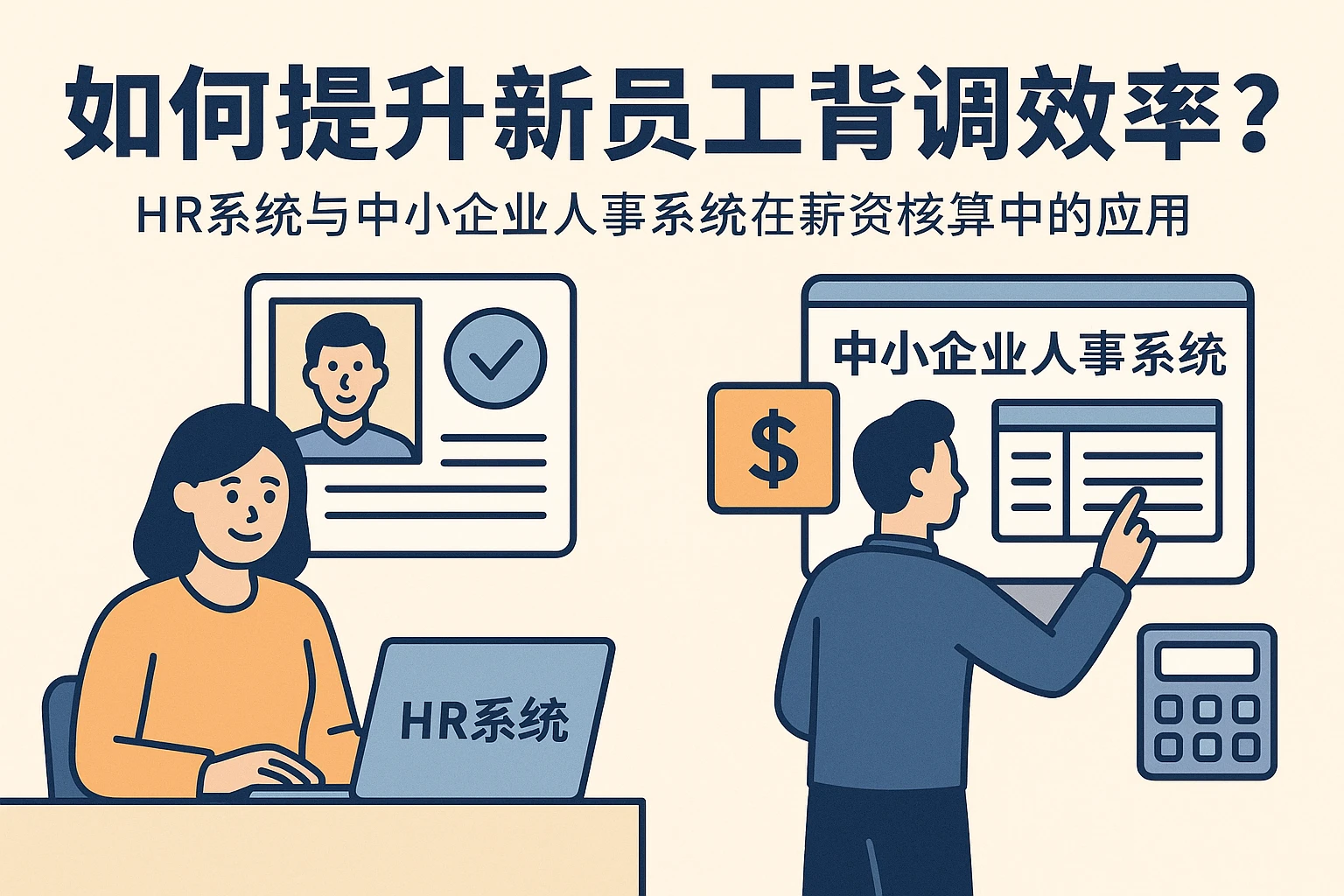 如何提升新员工背调效率？HR系统与中小企业人事系统在薪资核算中的应用