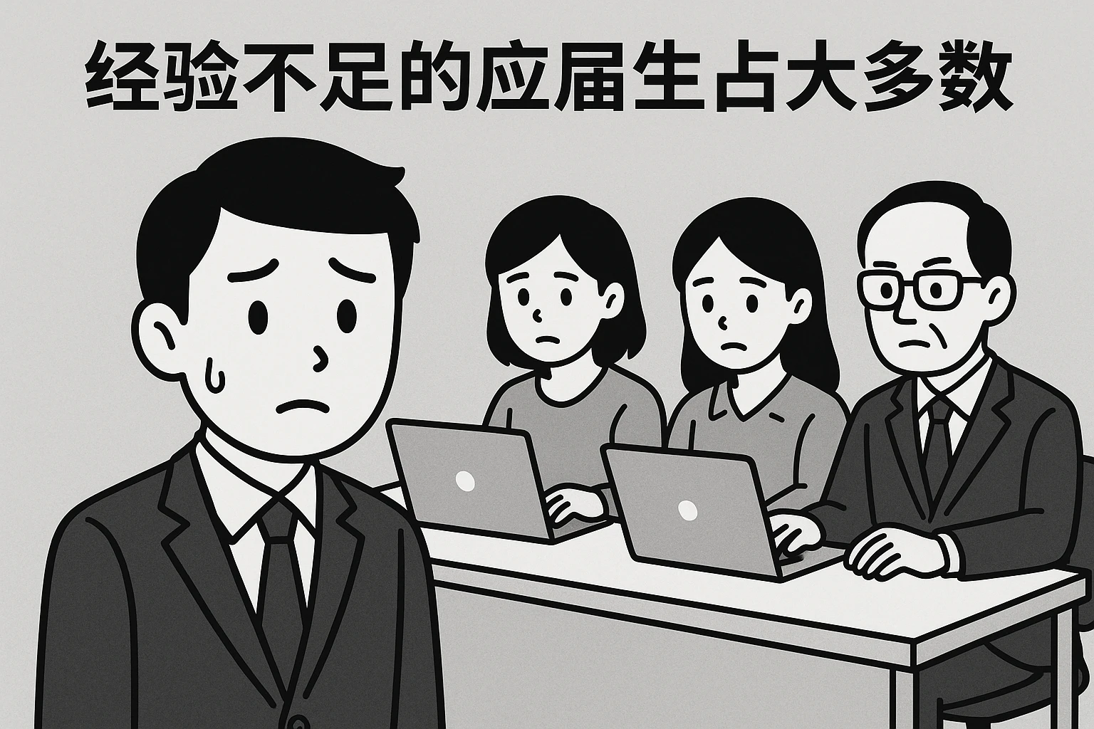 2. 经验不足的应届生占大多数