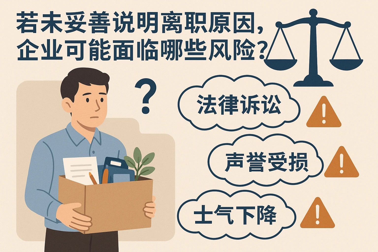 若未妥善说明离职原因，企业可能面临哪些风险？