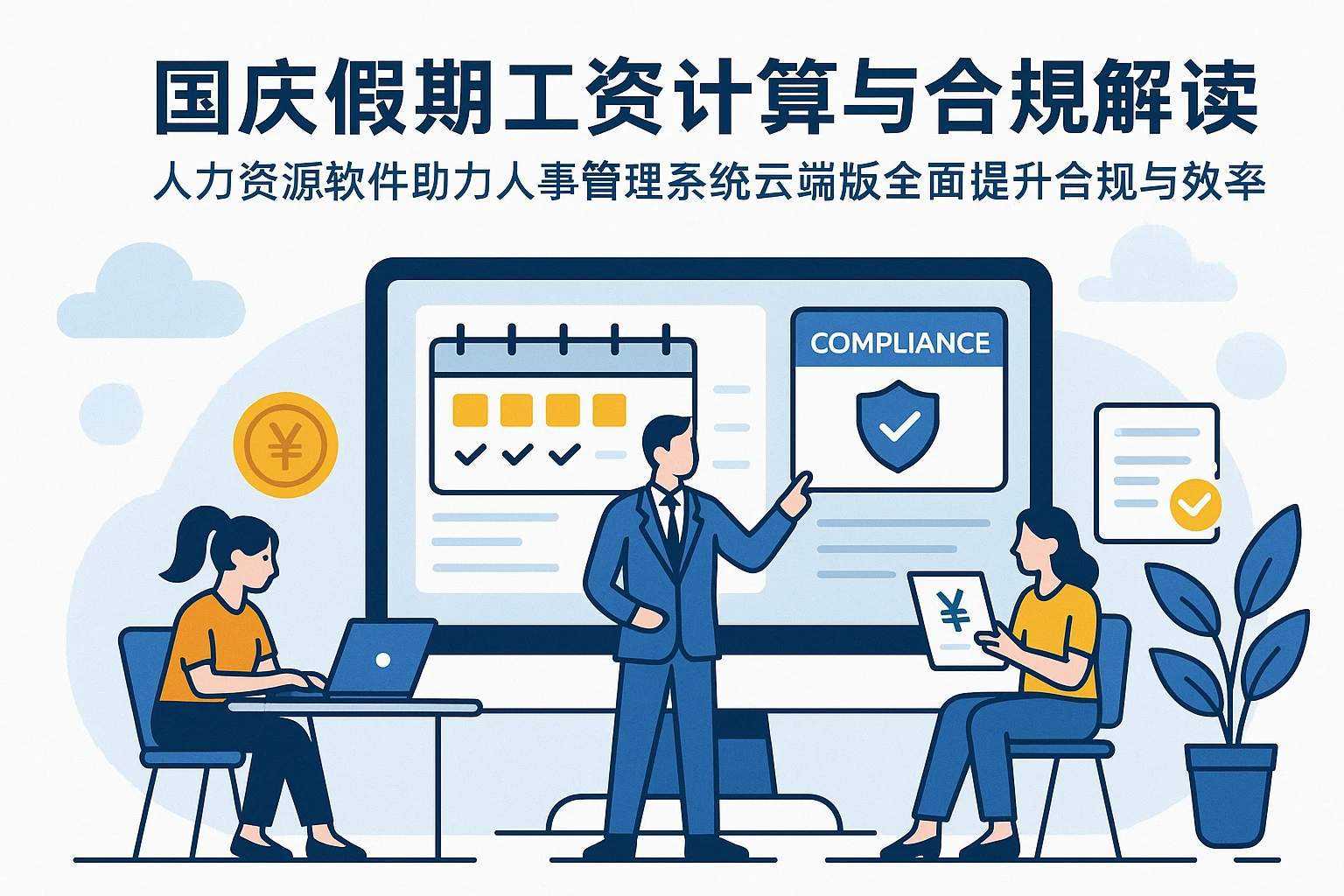 国庆假期工资计算与合规解读——人力资源软件助力人事管理系统云端版全面提升合规与效率
