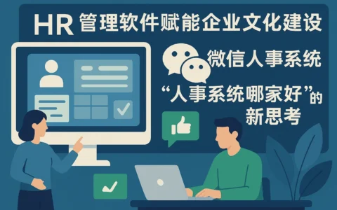 HR管理软件赋能企业文化建设:微信人事系统与“人事系统哪家好”的新思考