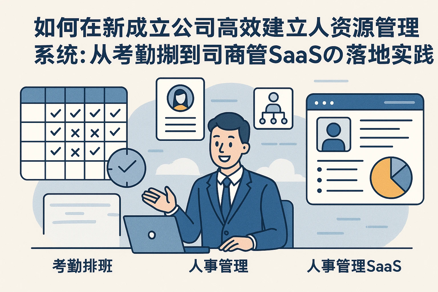 如何在新成立公司高效建立人力资源管理系统：从考勤排班到人事管理SaaS的落地实践