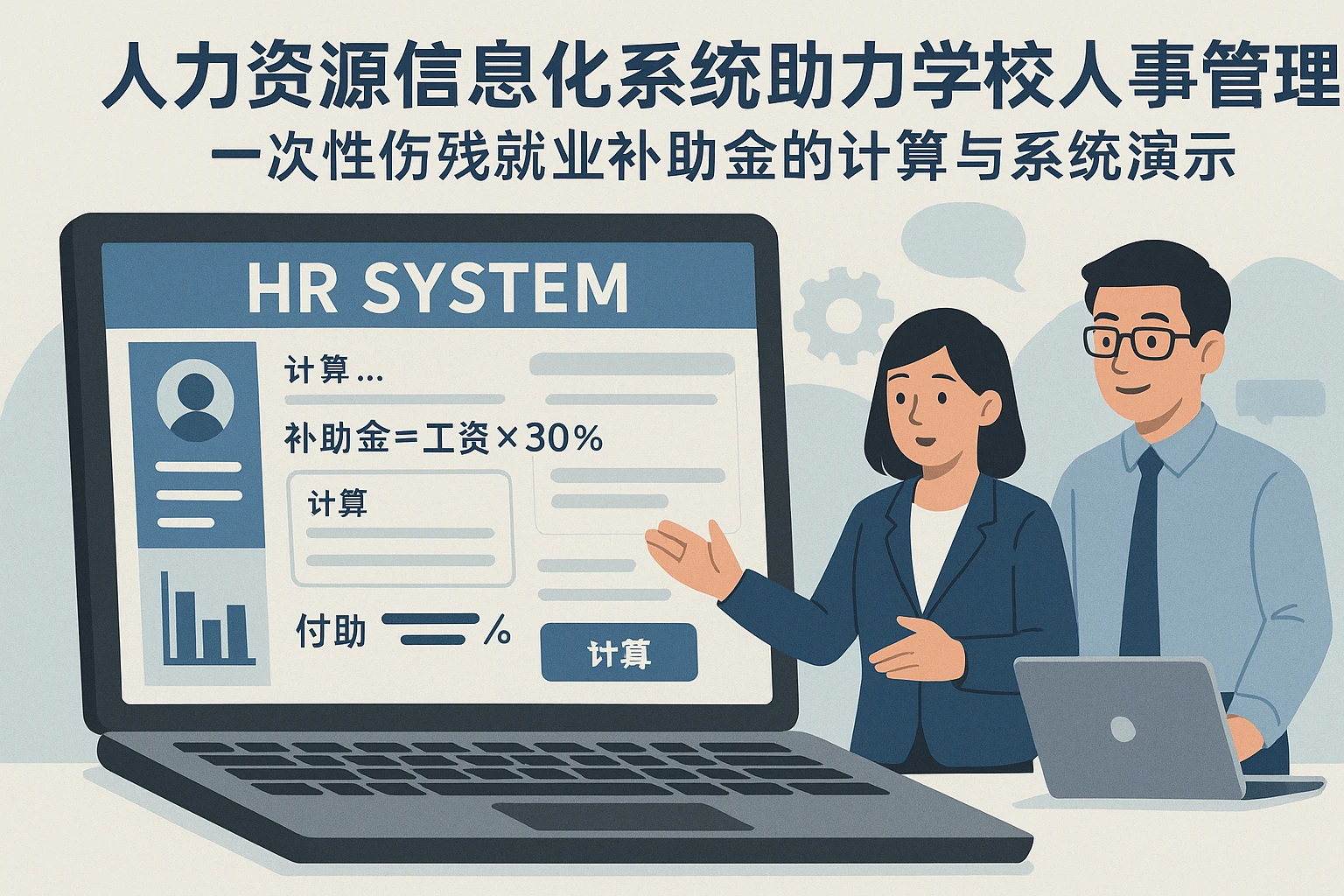 人力资源信息化系统助力学校人事管理：一次性伤残就业补助金的计算与系统演示