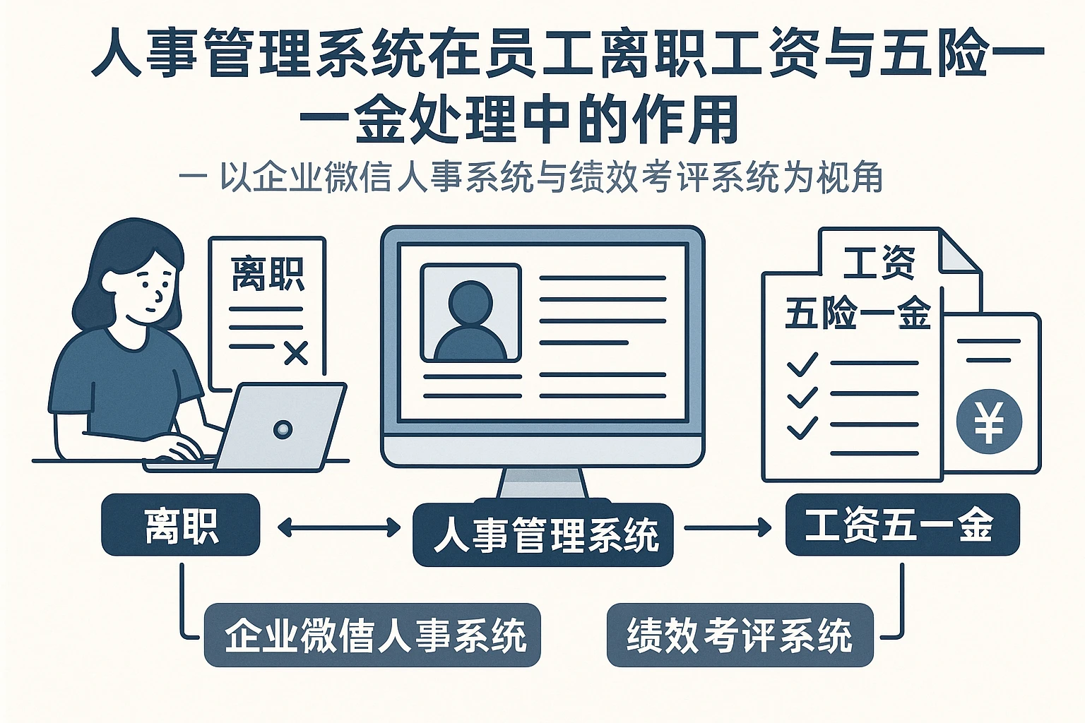 人事管理系统在员工离职工资与五险一金处理中的作用——以企业微信人事系统与绩效考评系统为视角