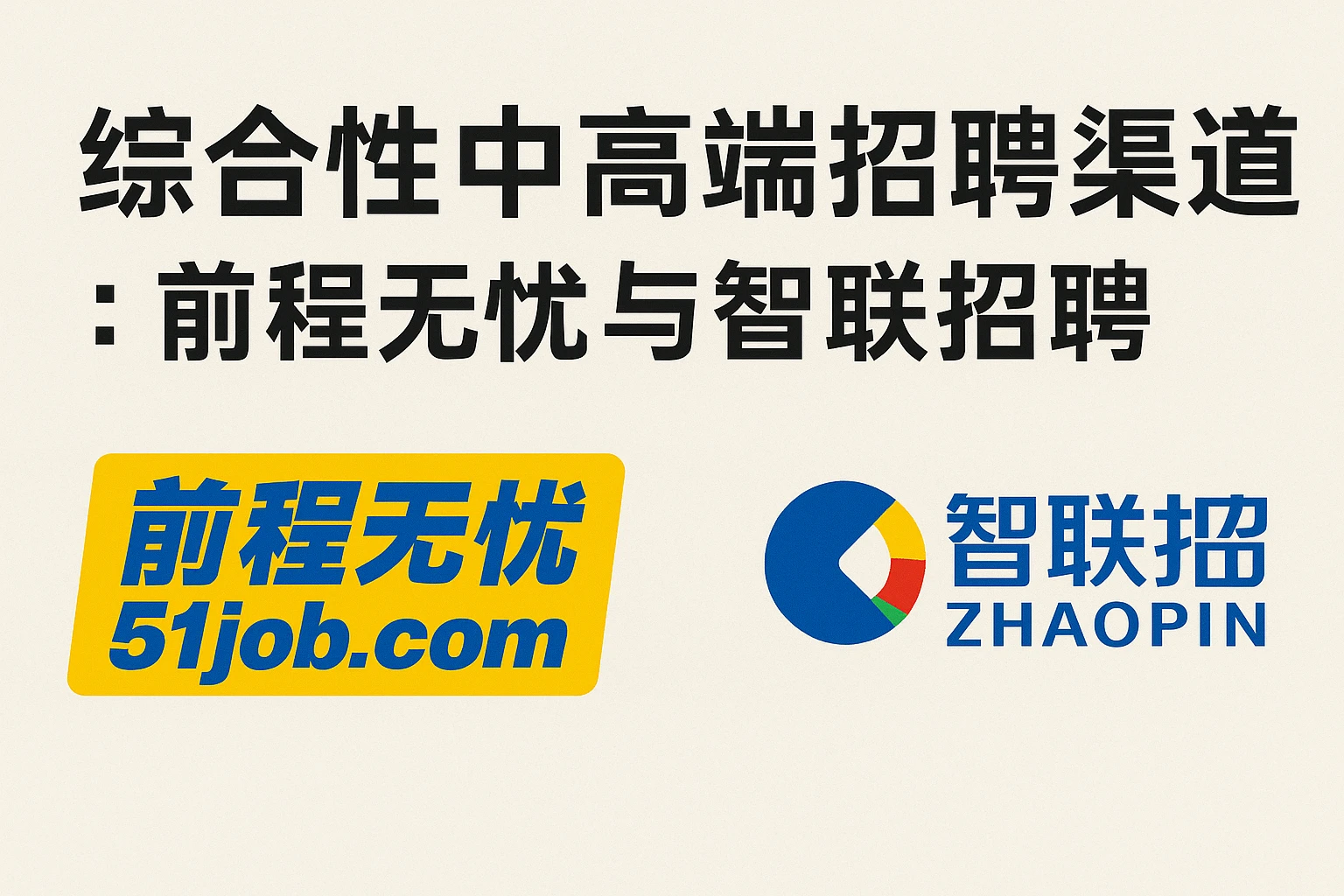 综合性中高端招聘渠道：前程无忧与智联招聘