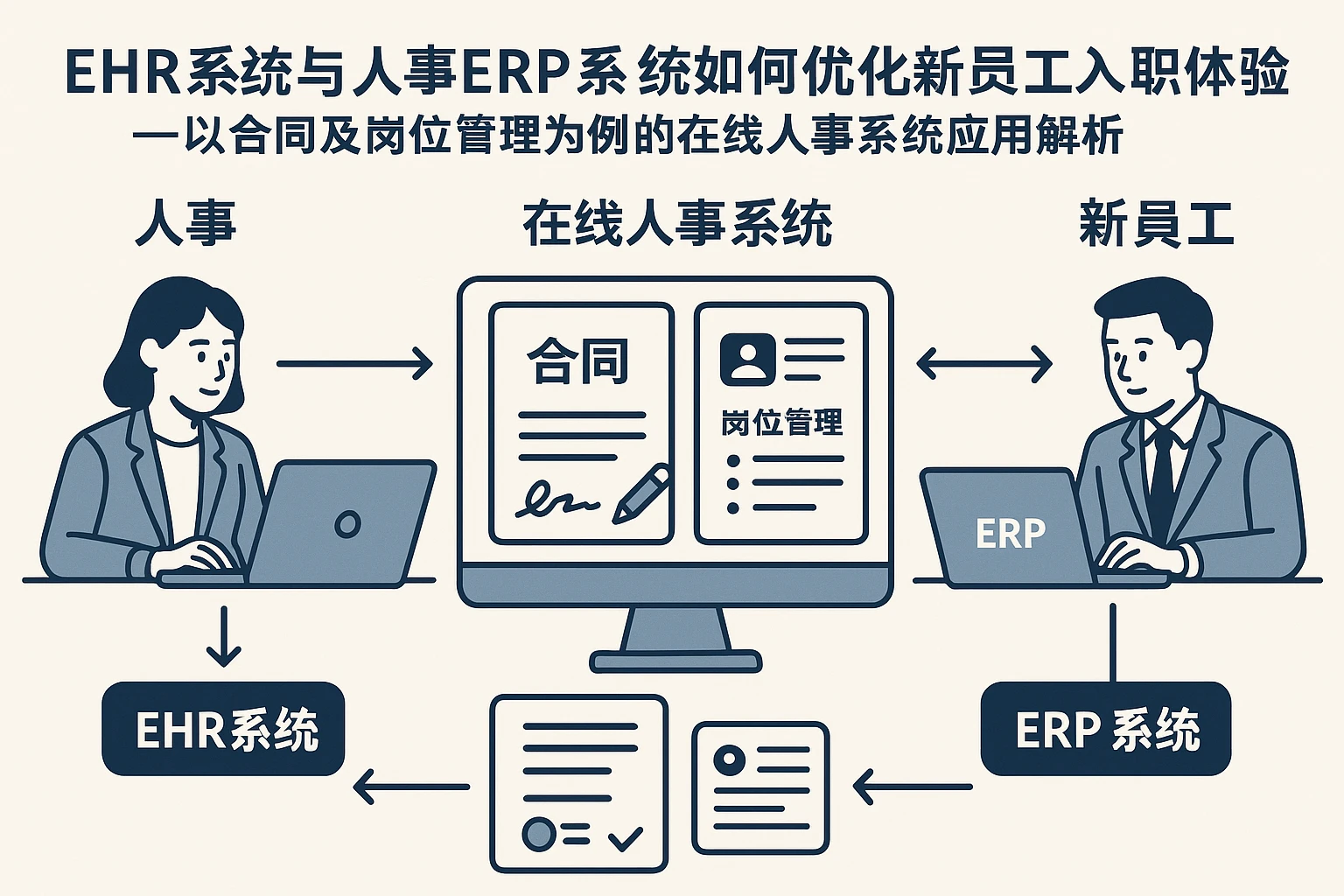 EHR系统与人事ERP系统如何优化新员工入职体验——以合同及岗位管理为例的在线人事系统应用解析